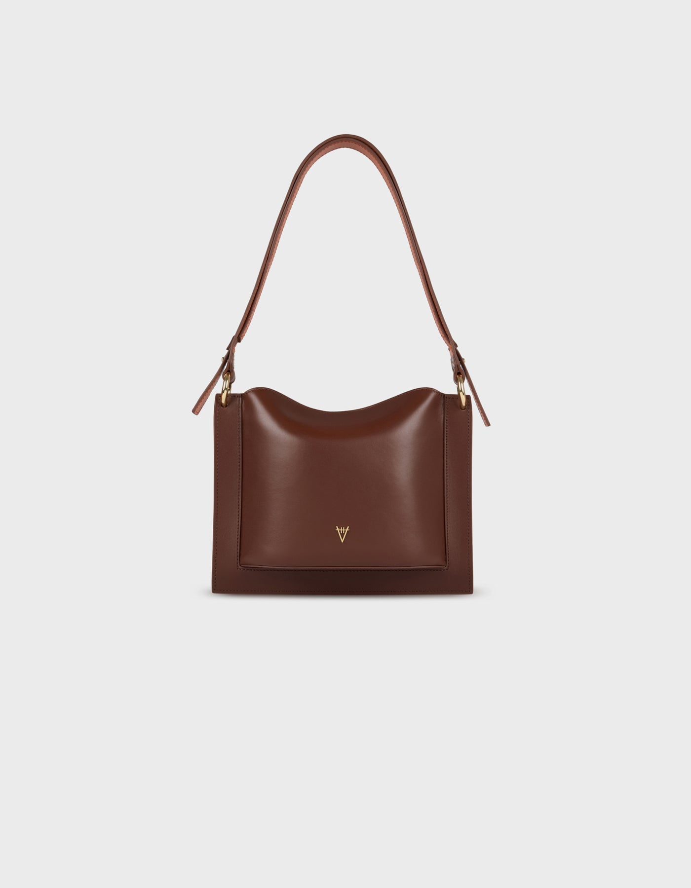 HiVa Atelier | Dalia Mini Sleek & Square Shoulder Bag Nutshell | Beautiful and Versatile Leather Accessories