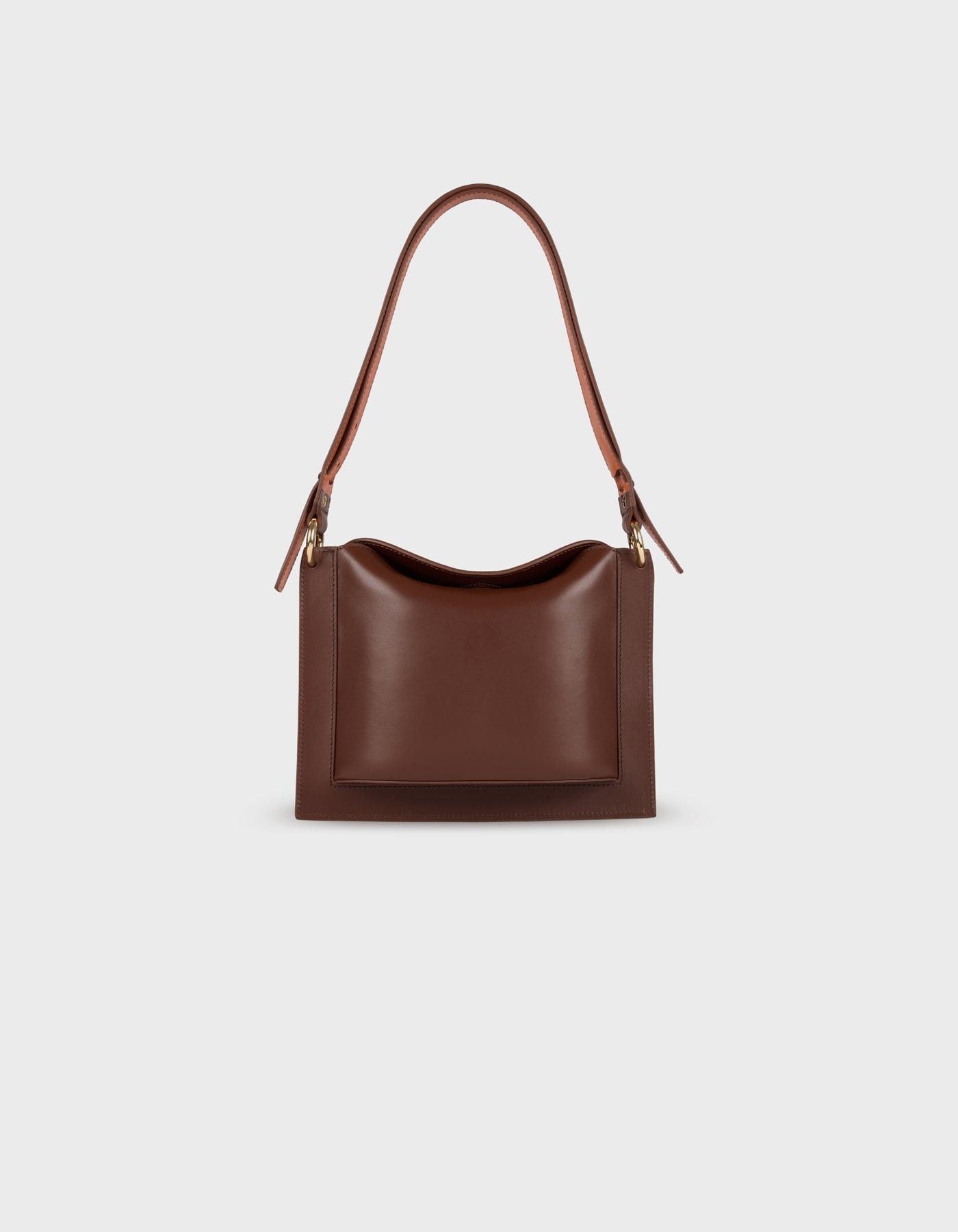HiVa Atelier | Dalia Mini Sleek & Square Shoulder Bag Nutshell | Beautiful and Versatile Leather Accessories