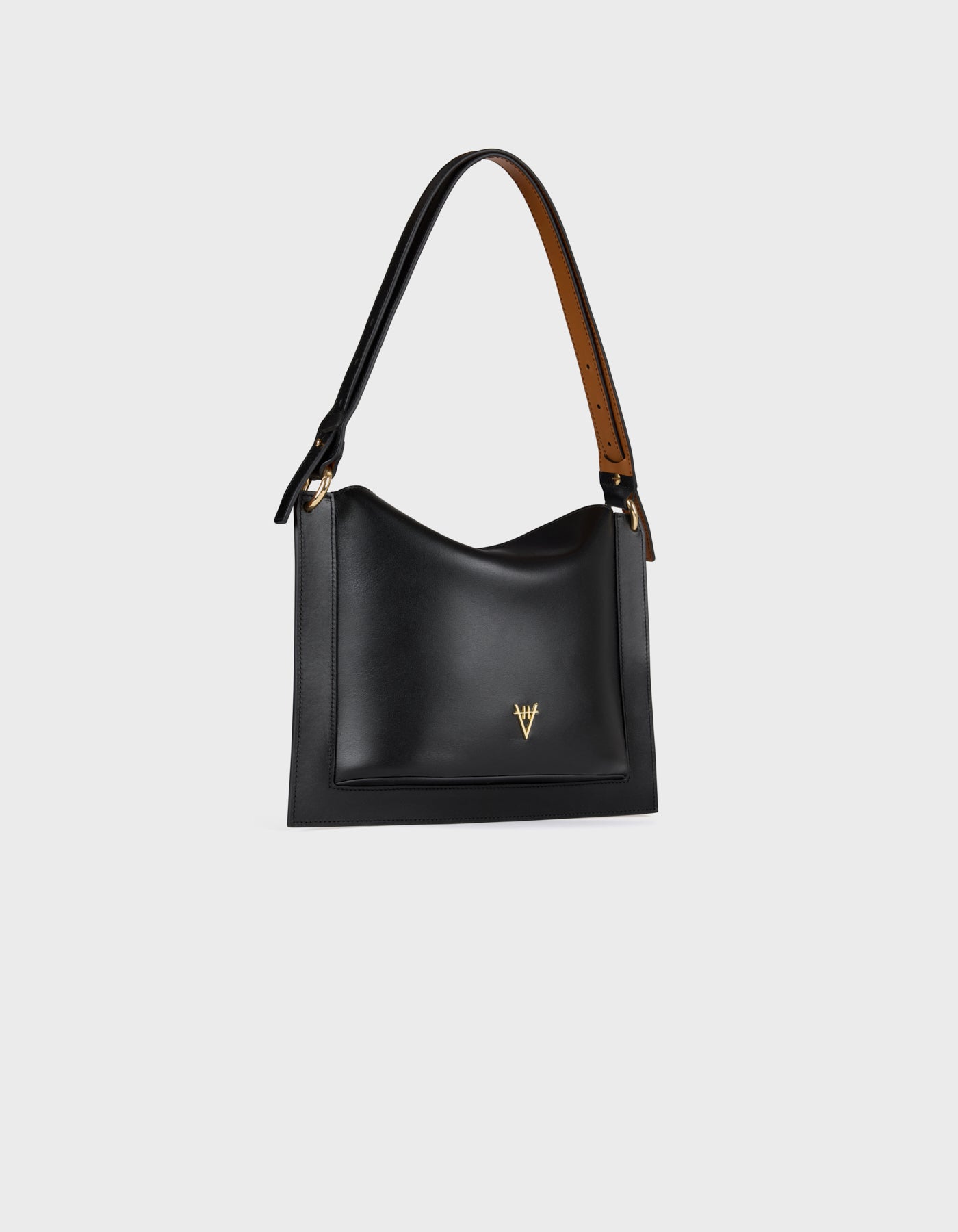 HiVa Atelier | Dalia Sleek & Square Shoulder Bag BLACK | Beautiful and Versatile Leather Accessories
