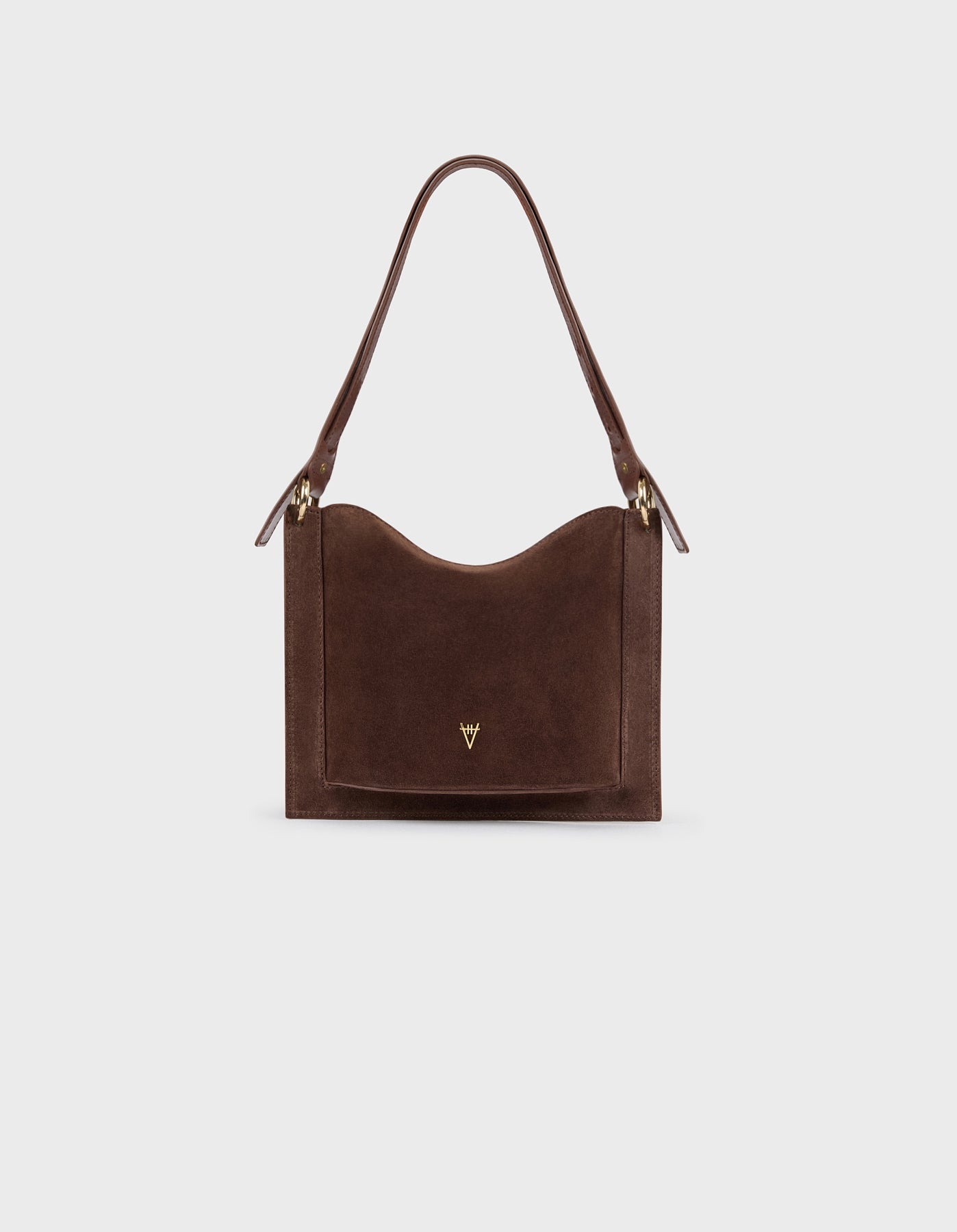 HiVa Atelier | Dalia Sleek & Square Shoulder Bag NUTSHELL SUEDE | Beautiful and Versatile Leather Accessories