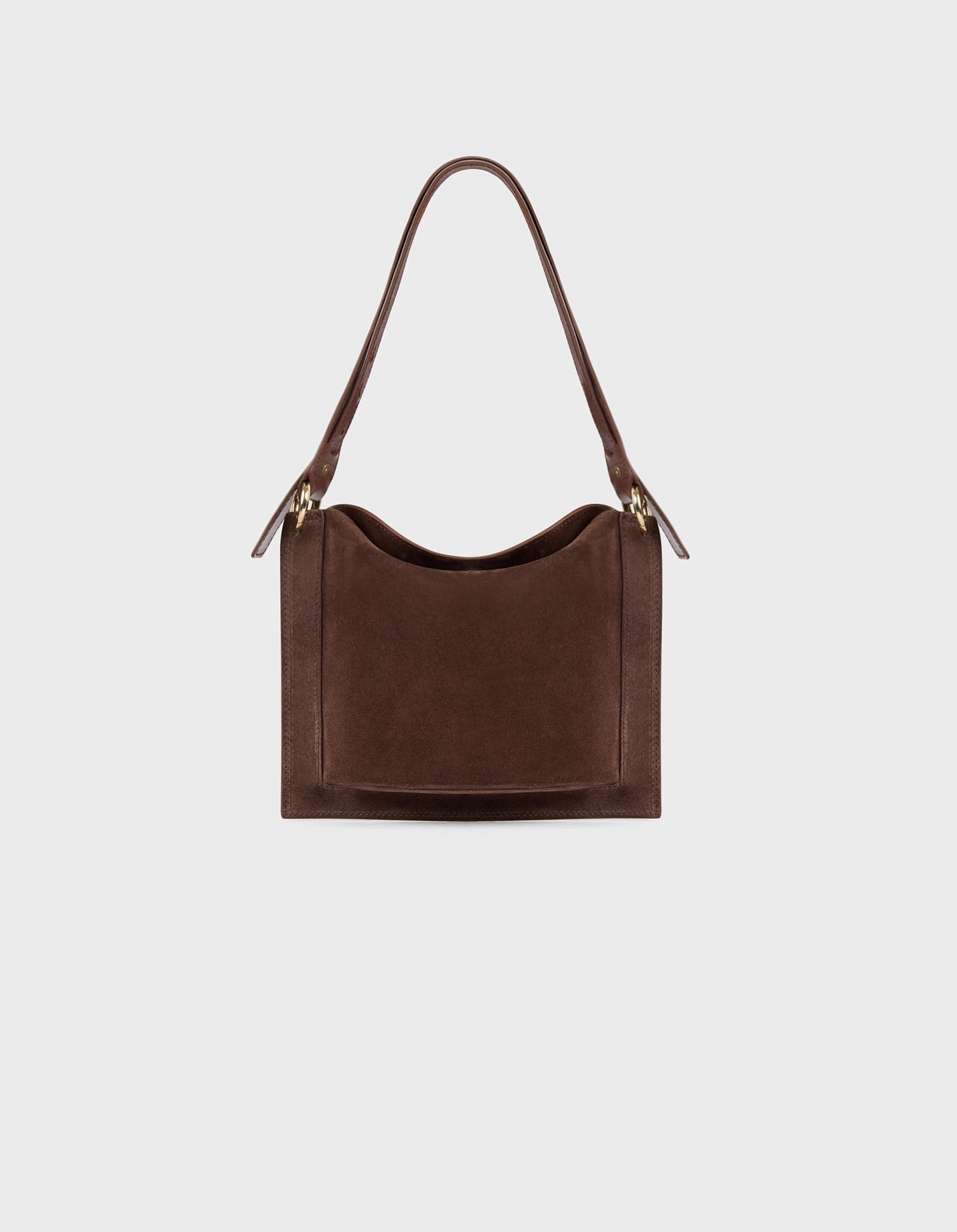 HiVa Atelier | Dalia Sleek & Square Shoulder Bag NUTSHELL SUEDE | Her Tarza Uygun Deri Aksesuarlar