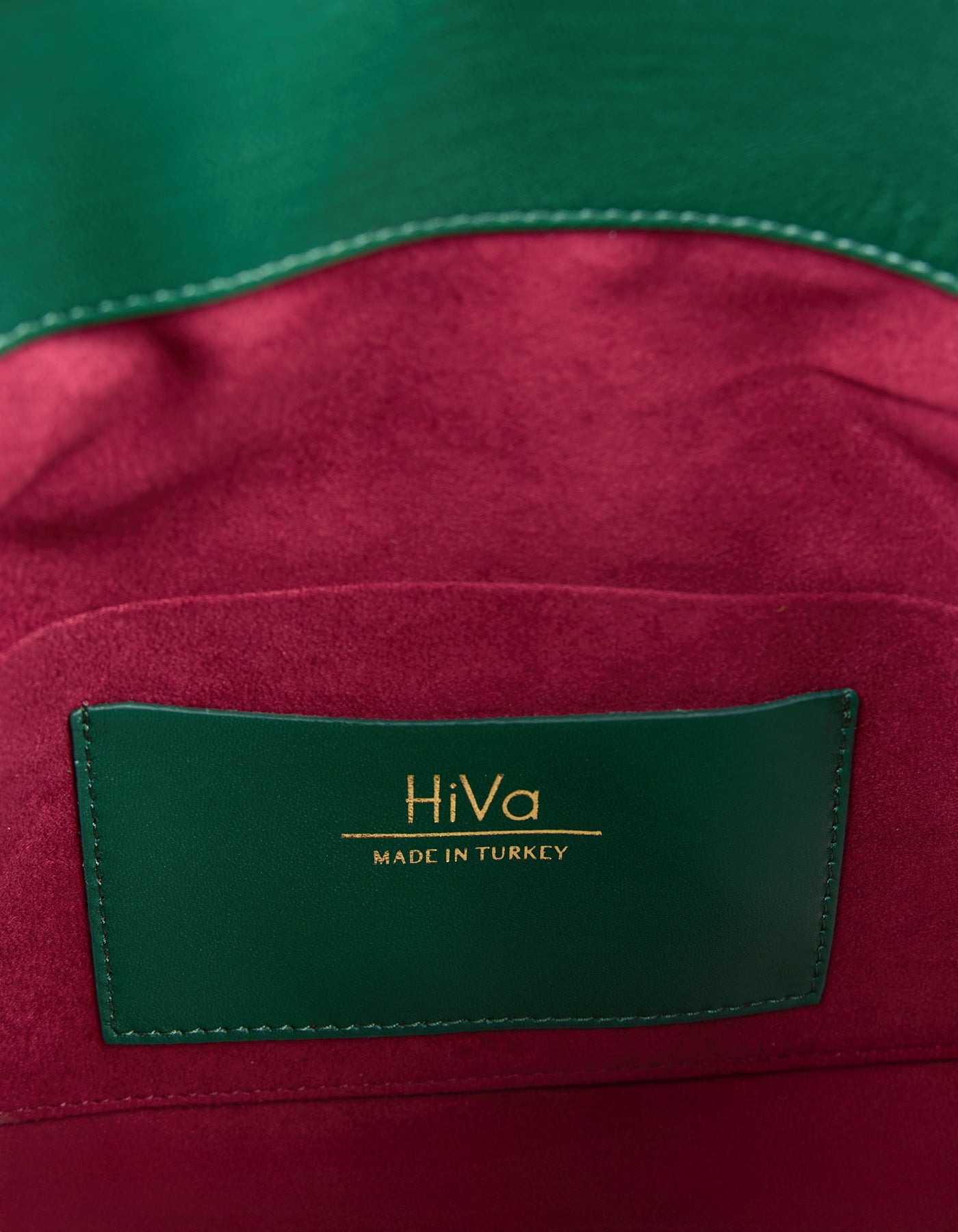 HiVa Atelier | Dalia Sleek & Square Shoulder Bag DEEP EMERALD | Her Tarza Uygun Deri Aksesuarlar