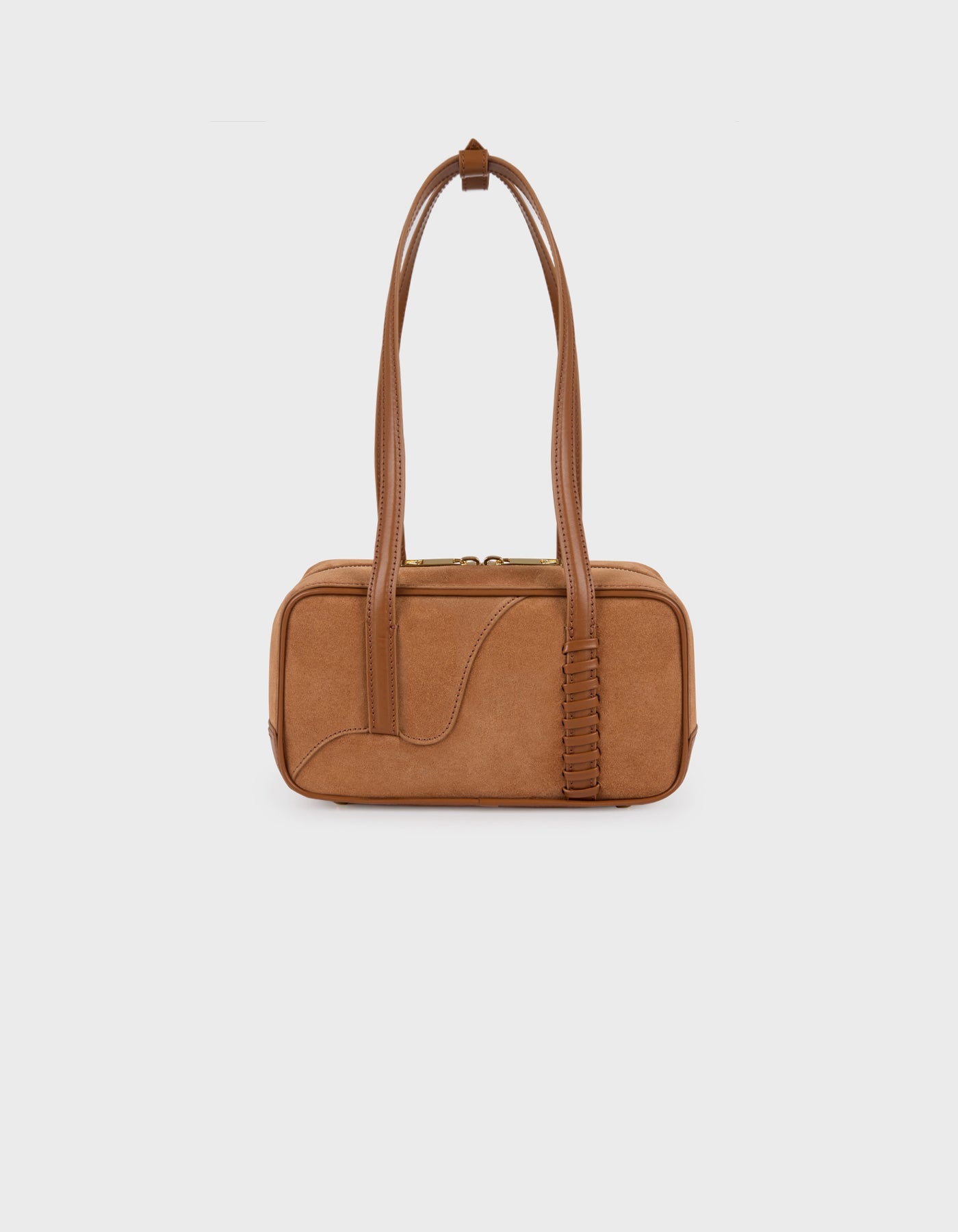 HiVa Atelier | Mini Bowling Tote Bag WOOD SUEDE | Beautiful and Versatile Leather Accessories