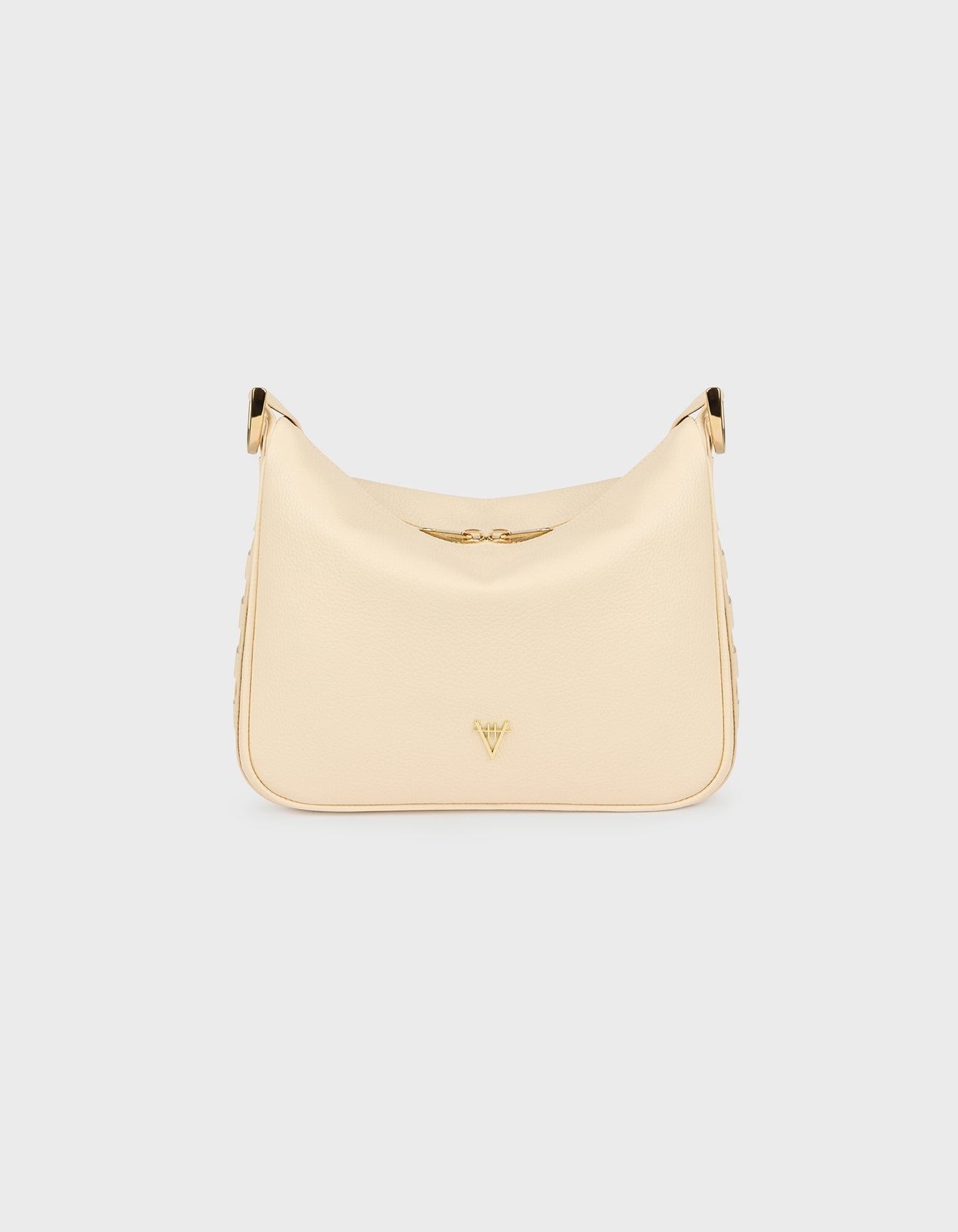 HiVa Atelier | Woven Detail Mini Hobo Bag Bone | Her Tarza Uygun Deri Aksesuarlar
