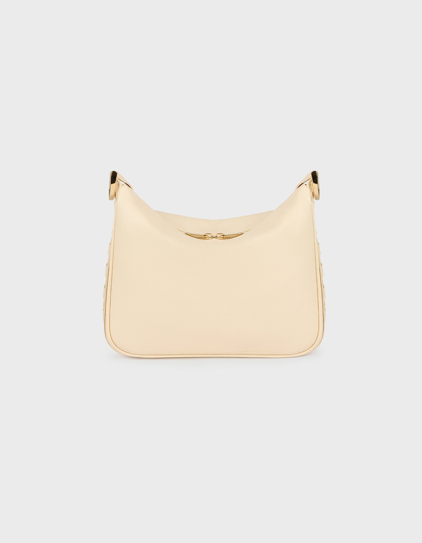 HiVa Atelier | Woven Detail Mini Hobo Bag Bone | Her Tarza Uygun Deri Aksesuarlar