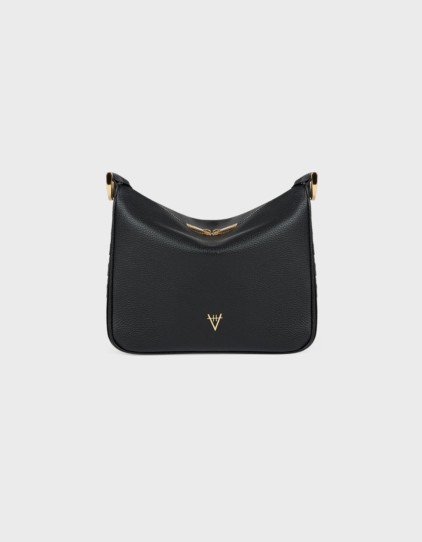 HiVa Atelier | Woven Detail Mini Hobo Bag Black | Her Tarza Uygun Deri Aksesuarlar