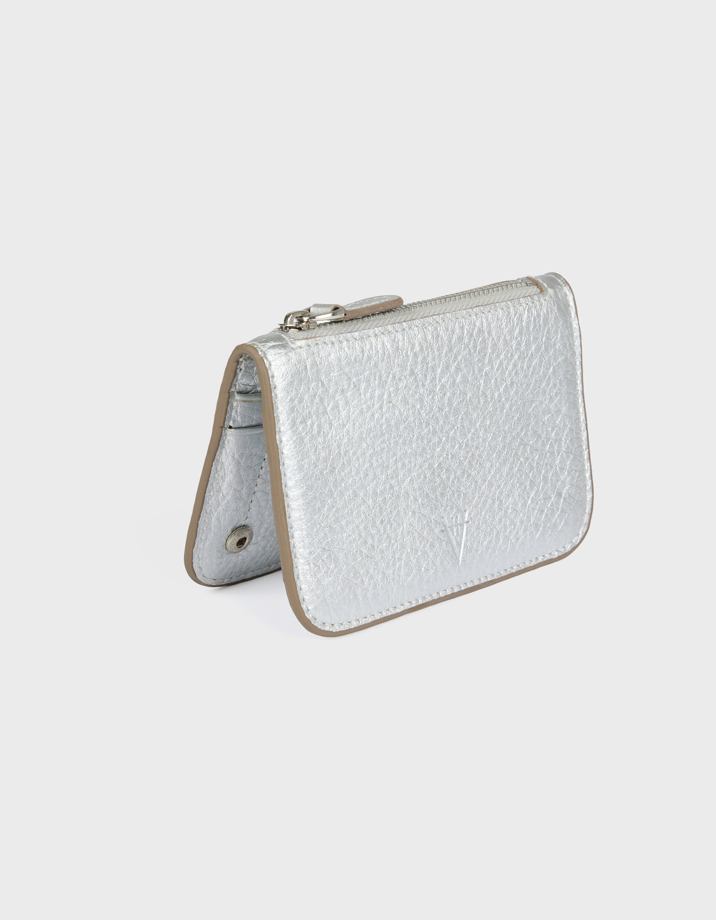 Hiva Atelier | Alae Coin Purse & Card Holder Silver | Beautiful and Versatile Leather Accessories