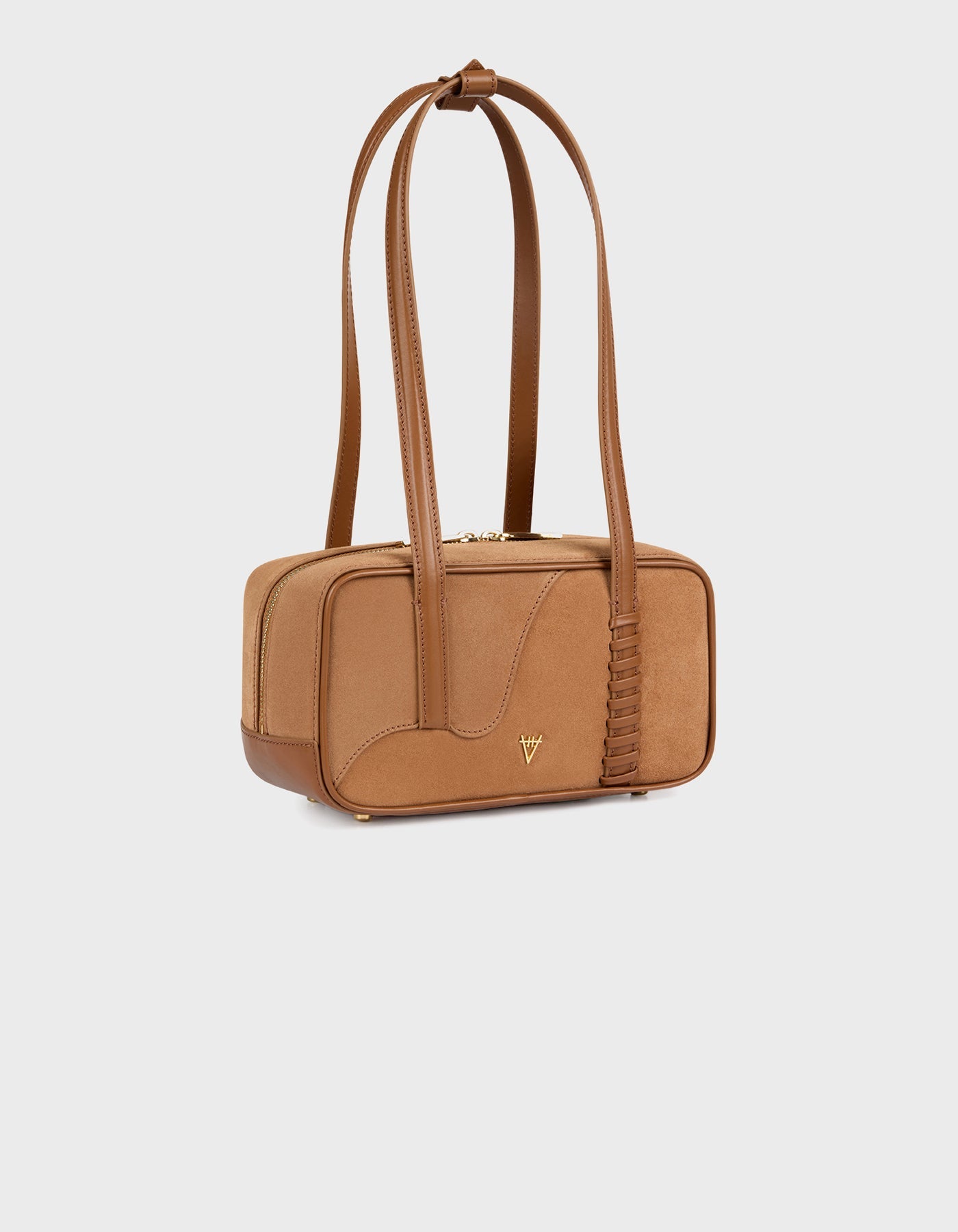 HiVa Atelier | Mini Bowling Tote Bag WOOD SUEDE | Beautiful and Versatile Leather Accessories