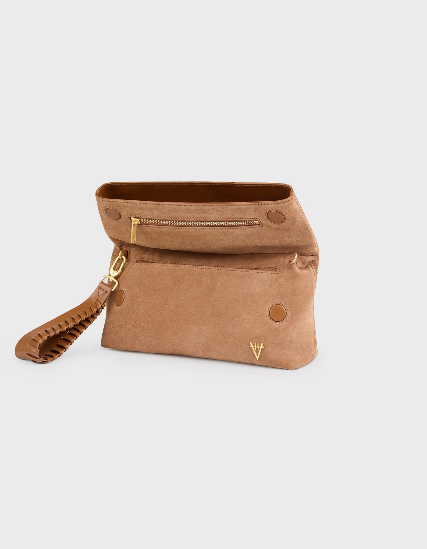 Hiva Atelier | Arlette Clutch & Chain Bag WOOD SUEDE | Her Tarza Uygun Deri Aksesuarlar