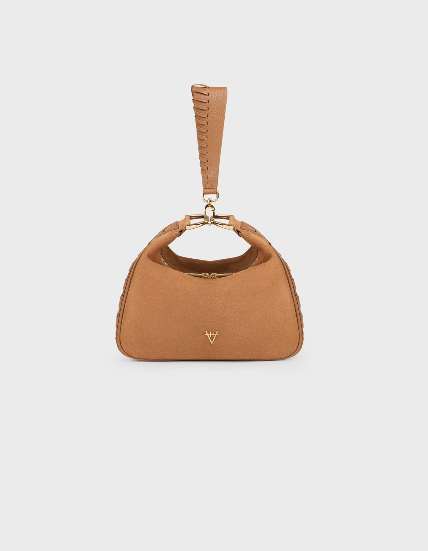 HiVa Atelier | Woven Detail Mini Hobo Bag Wood Suede | Beautiful and Versatile Leather Accessories