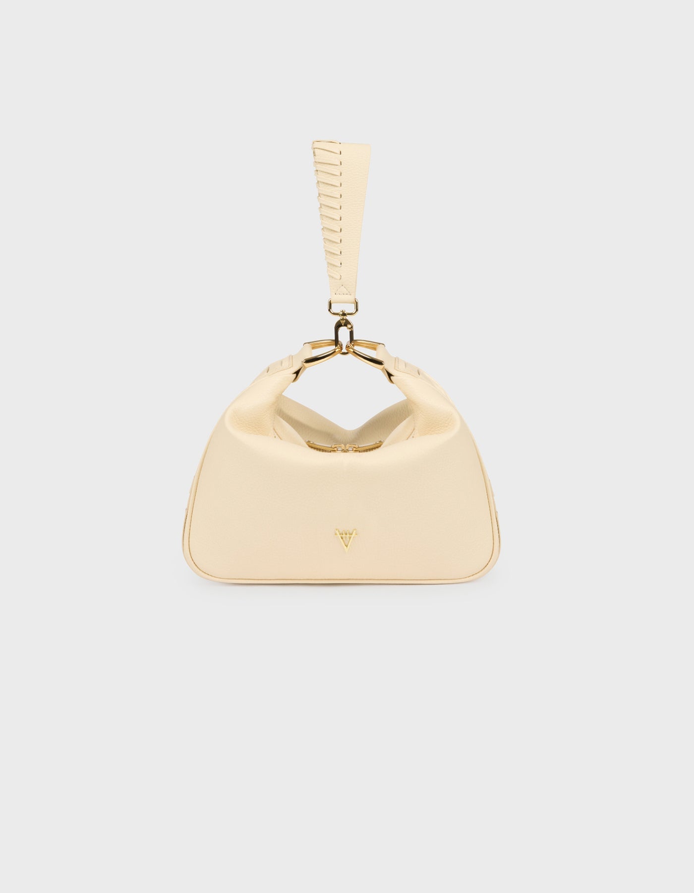 HiVa Atelier | Woven Detail Mini Hobo Bag Bone | Her Tarza Uygun Deri Aksesuarlar