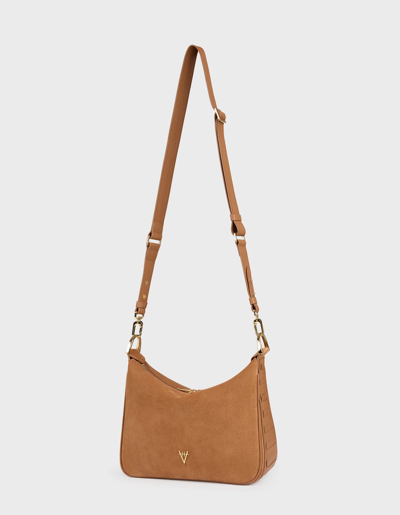 HiVa Atelier | Woven Detail Mini Hobo Bag Wood Suede | Beautiful and Versatile Leather Accessories