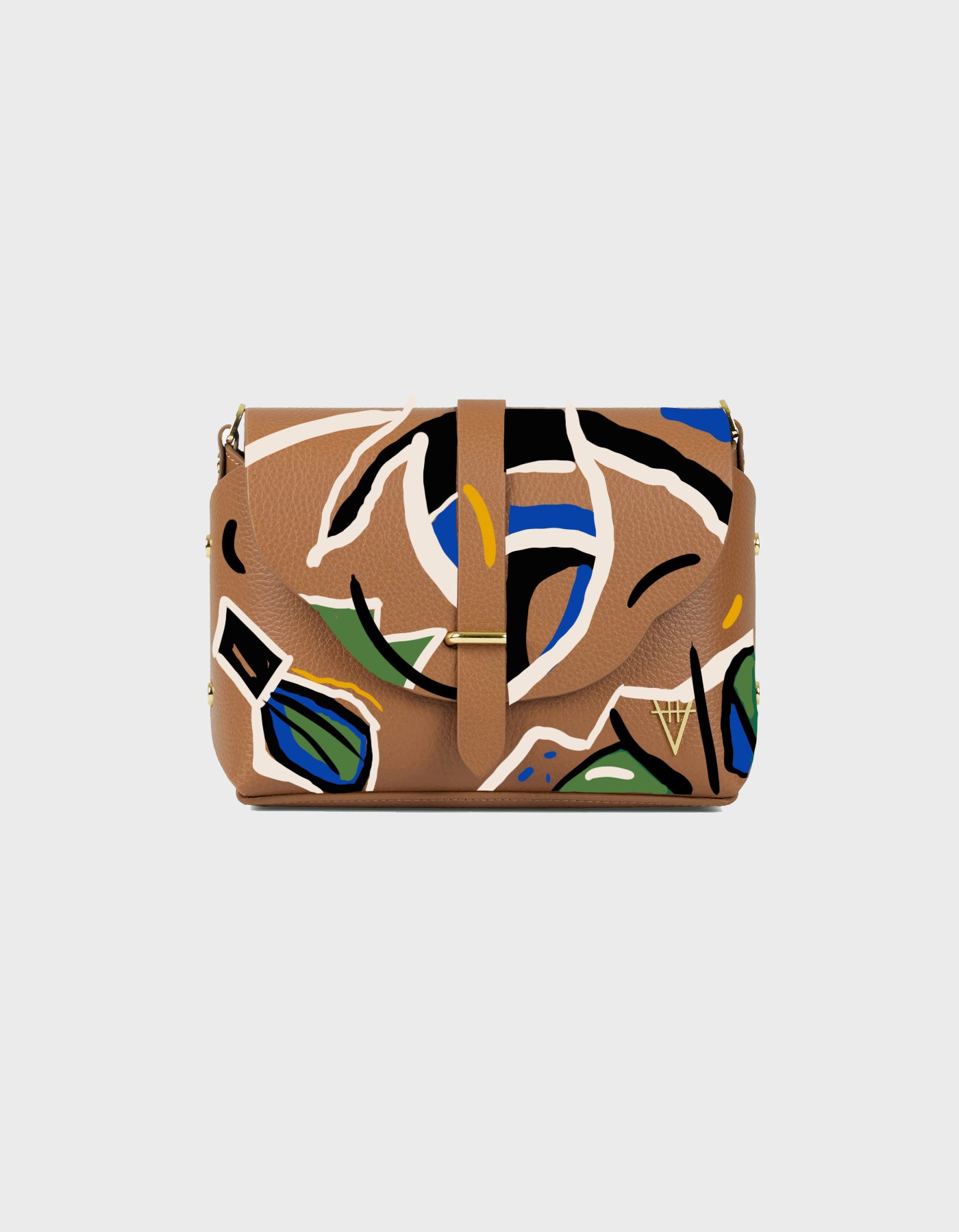 Hiva Atelier | Harmonia Shoulder Bag - Hand-Painted Wood Tales of Terra | Beautiful and Versatile Leather Accessories