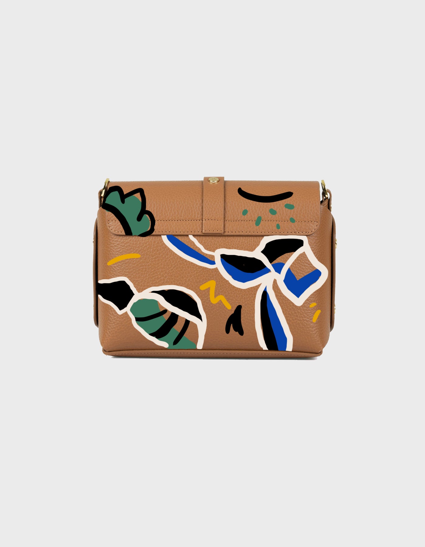 Hiva Atelier | Harmonia Shoulder Bag - Hand-Painted Wood Tales of Terra | Beautiful and Versatile Leather Accessories