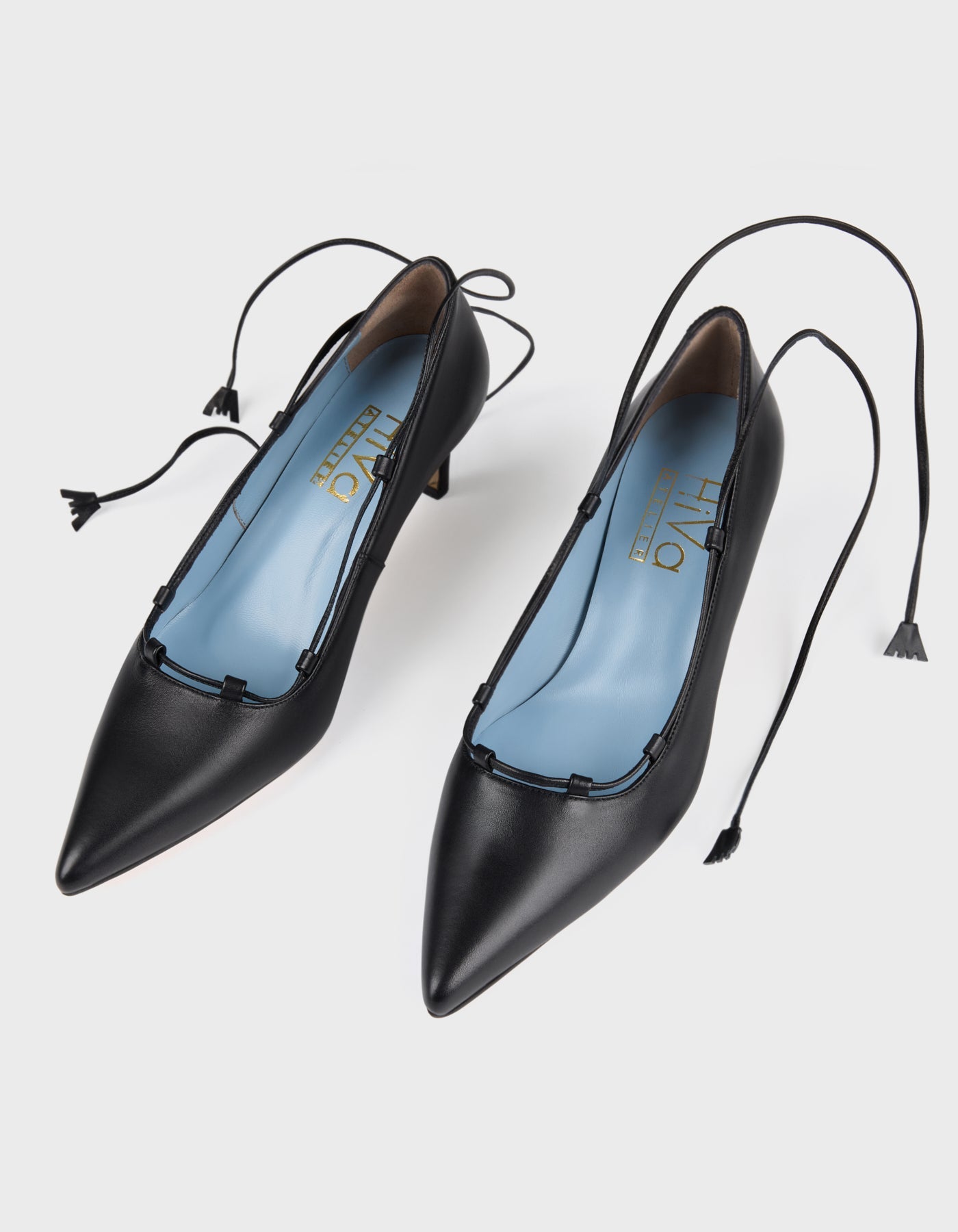 HiVa Atelier | Lace Up Pointed Toe Heels | Beautiful and Versatile Leather Accessories