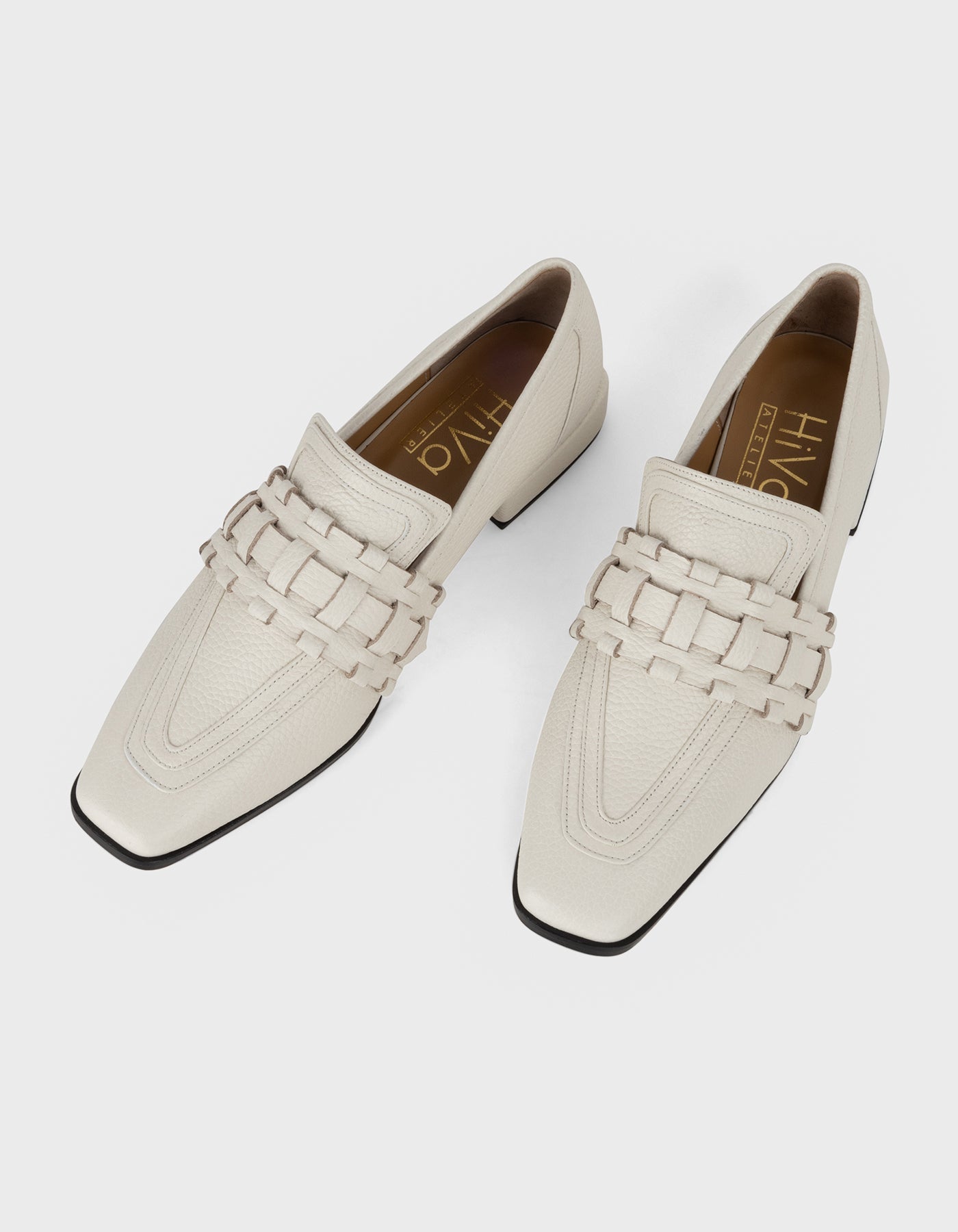 Hiva Atelier | Lora Loafers Bone | Beautiful and Versatile Leather Accessories