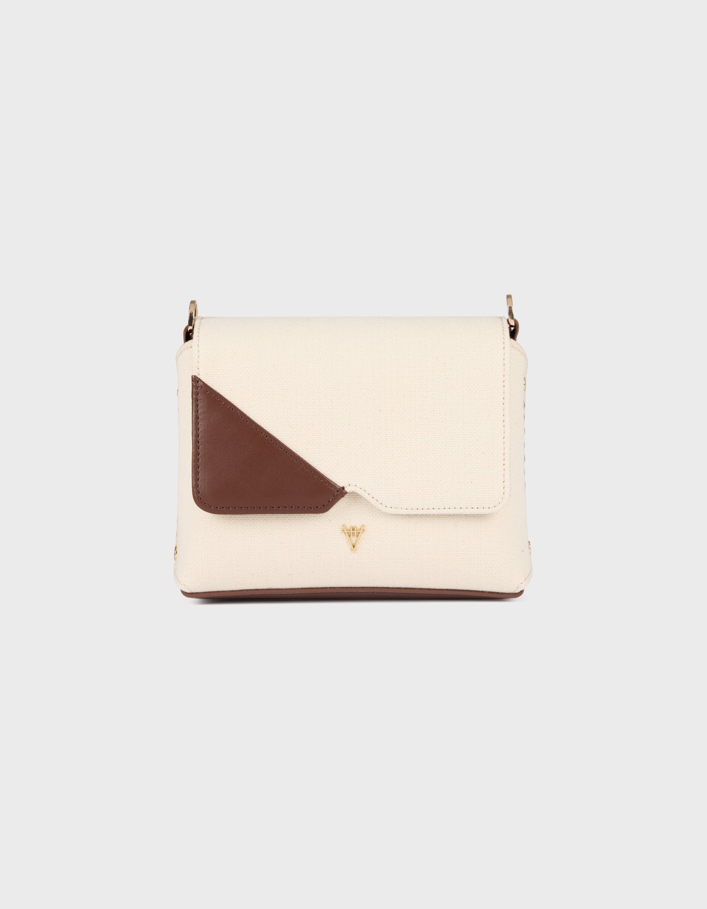 HiVa Atelier | Mini Mare Shoulder Bag Nutshell Natural Canvas | Her Tarza Uygun Deri Aksesuarlar