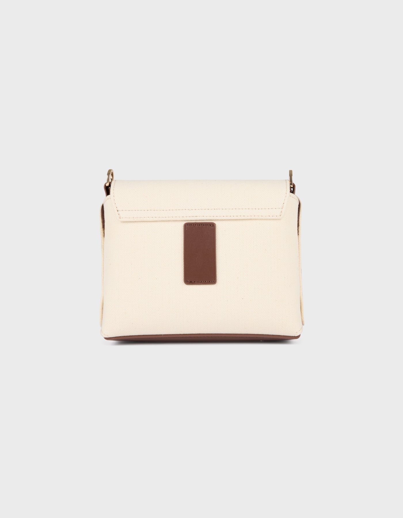 HiVa Atelier | Mini Mare Shoulder Bag Nutshell Natural Canvas | Her Tarza Uygun Deri Aksesuarlar