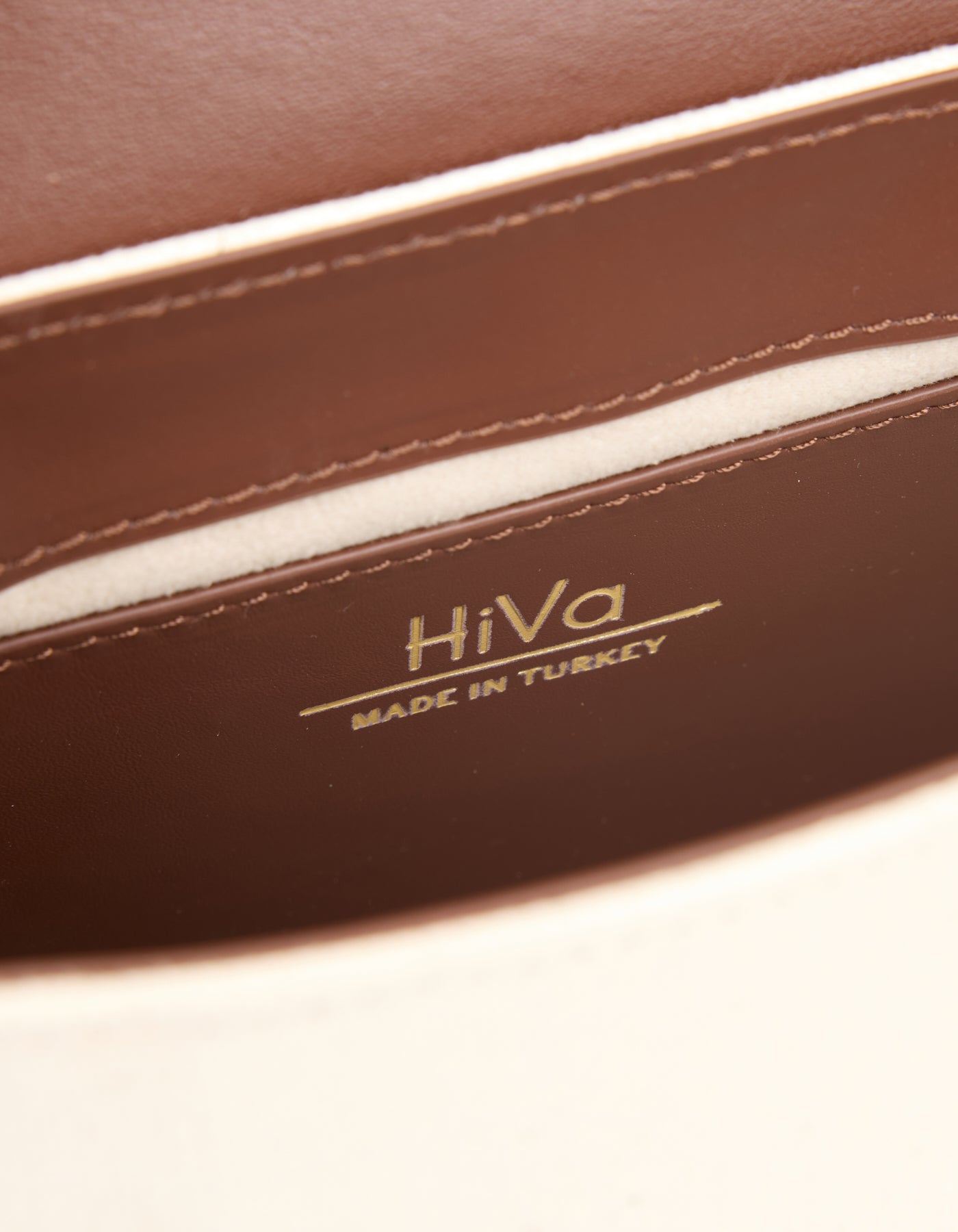 HiVa Atelier | Mini Mare Shoulder Bag Nutshell Natural Canvas | Her Tarza Uygun Deri Aksesuarlar