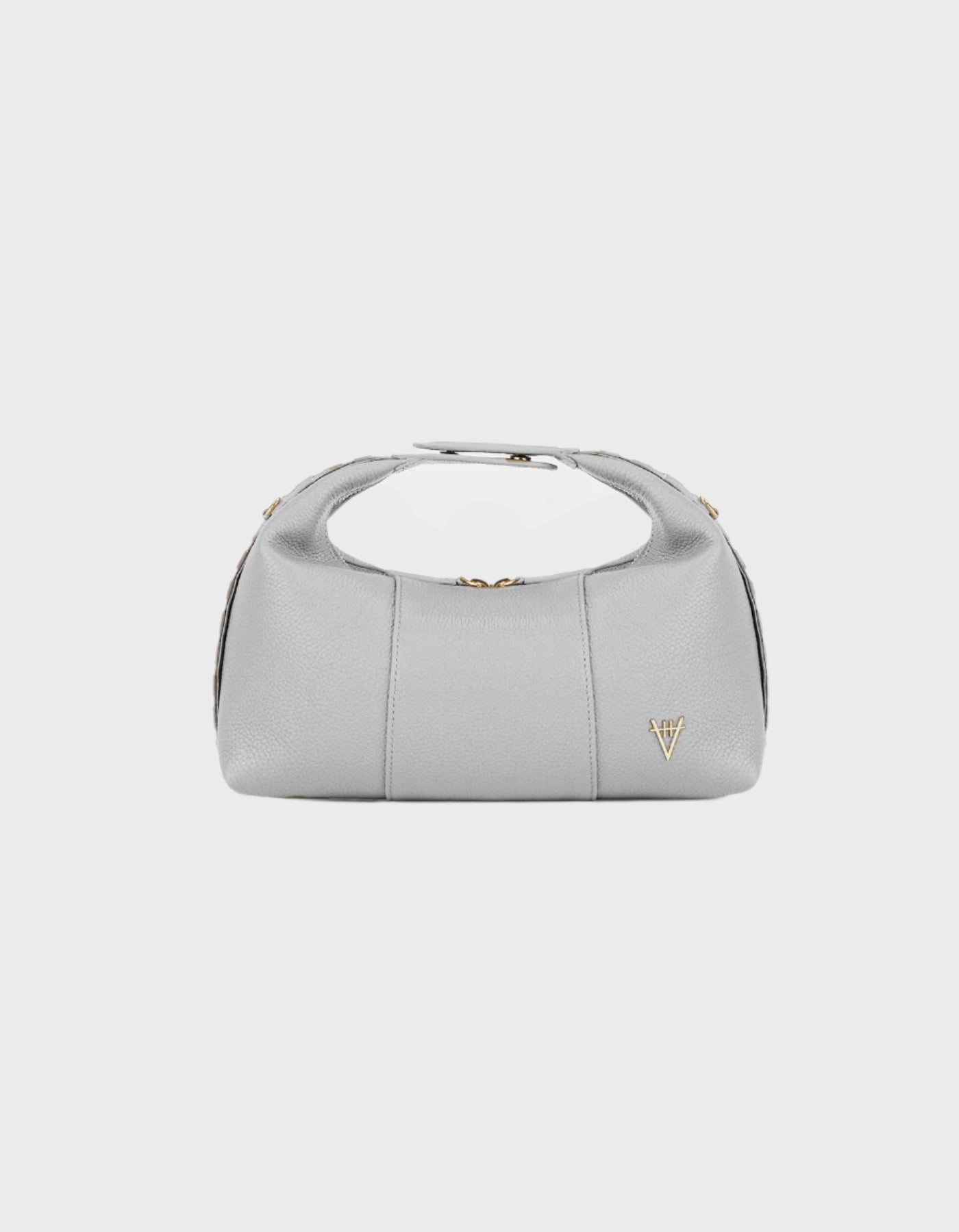 HiVa Atelier | Midi Croissant Bag Light Gray | Her Tarza Uygun Deri Aksesuarlar