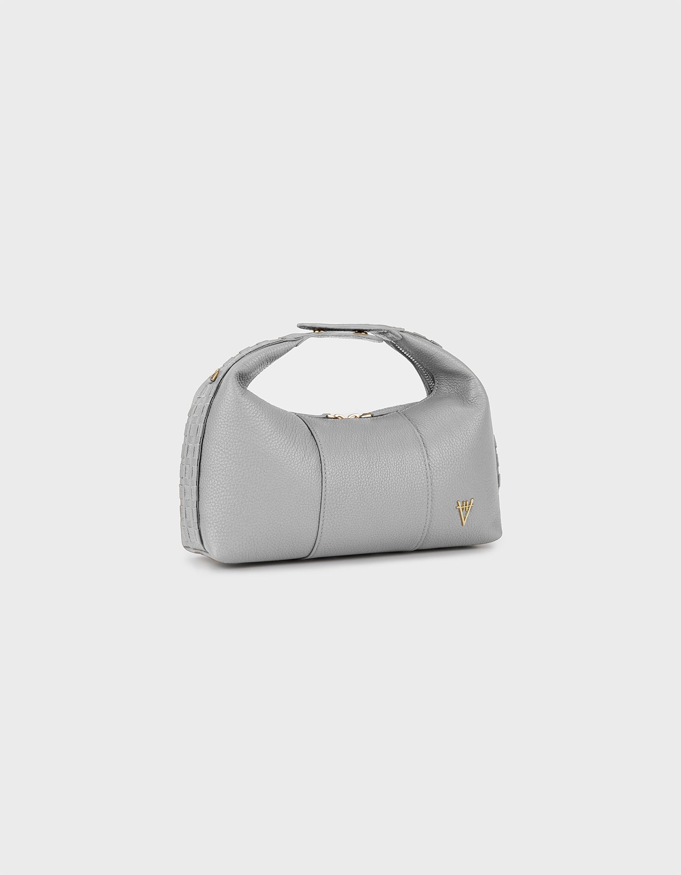 HiVa Atelier | Midi Croissant Bag Light Gray | Beautiful and Versatile Leather Accessories