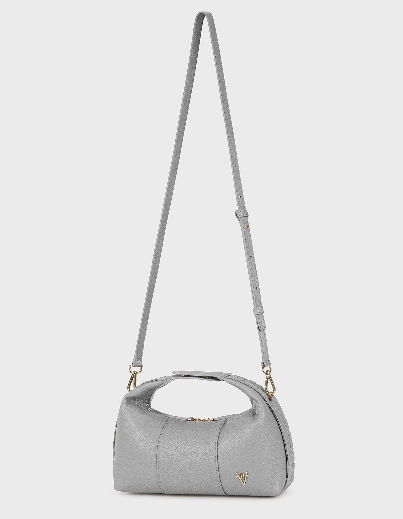 HiVa Atelier | Midi Croissant Bag Light Gray | Beautiful and Versatile Leather Accessories