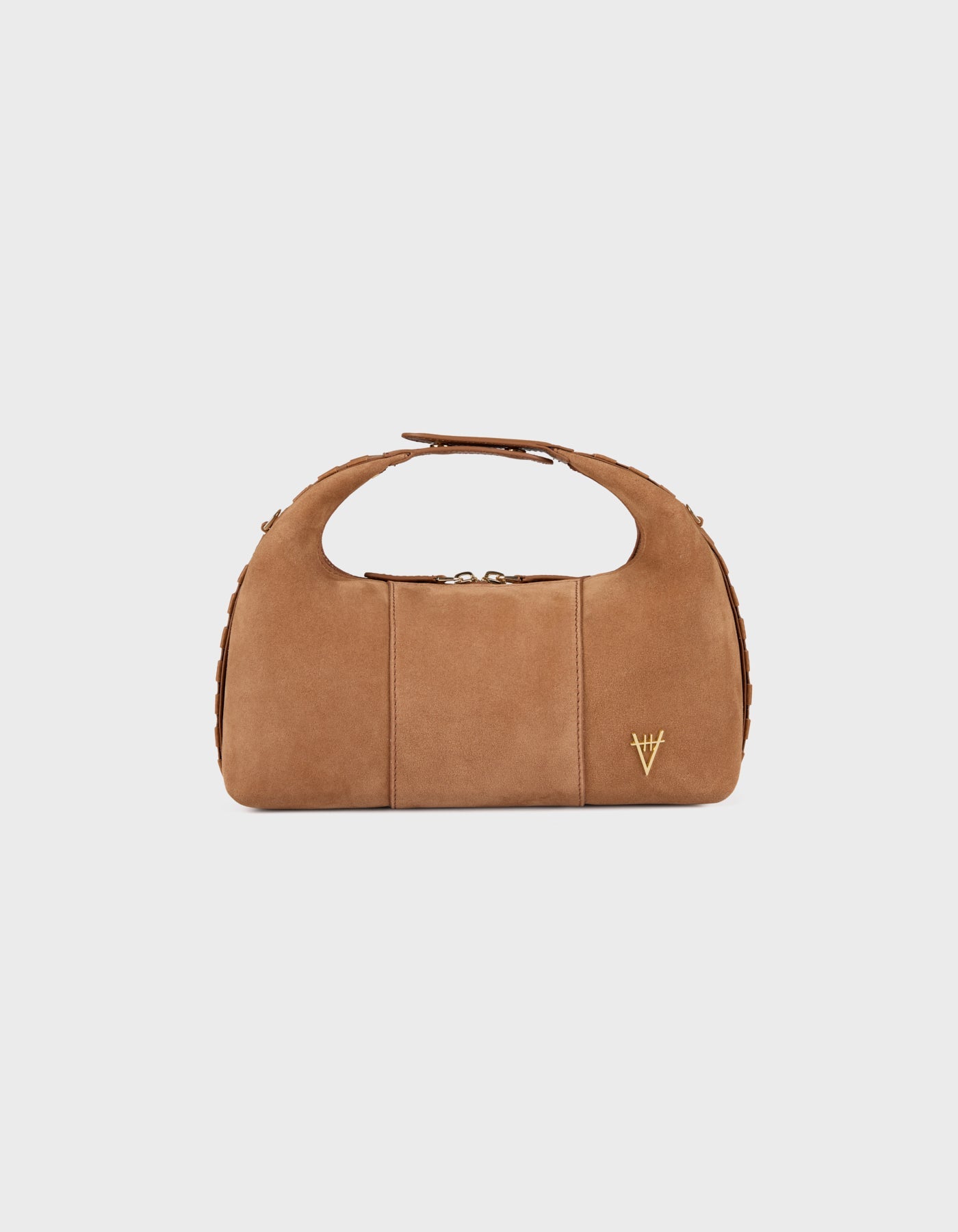 HiVa Atelier | Midi Croissant Bag Wood Wood Suede | Beautiful and Versatile Leather Accessories