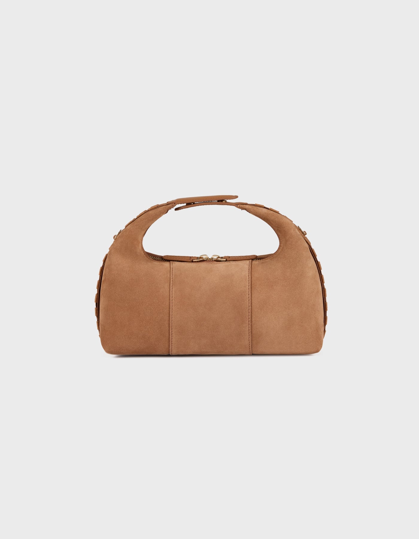 HiVa Atelier | Midi Croissant Bag Wood Wood Suede | Beautiful and Versatile Leather Accessories