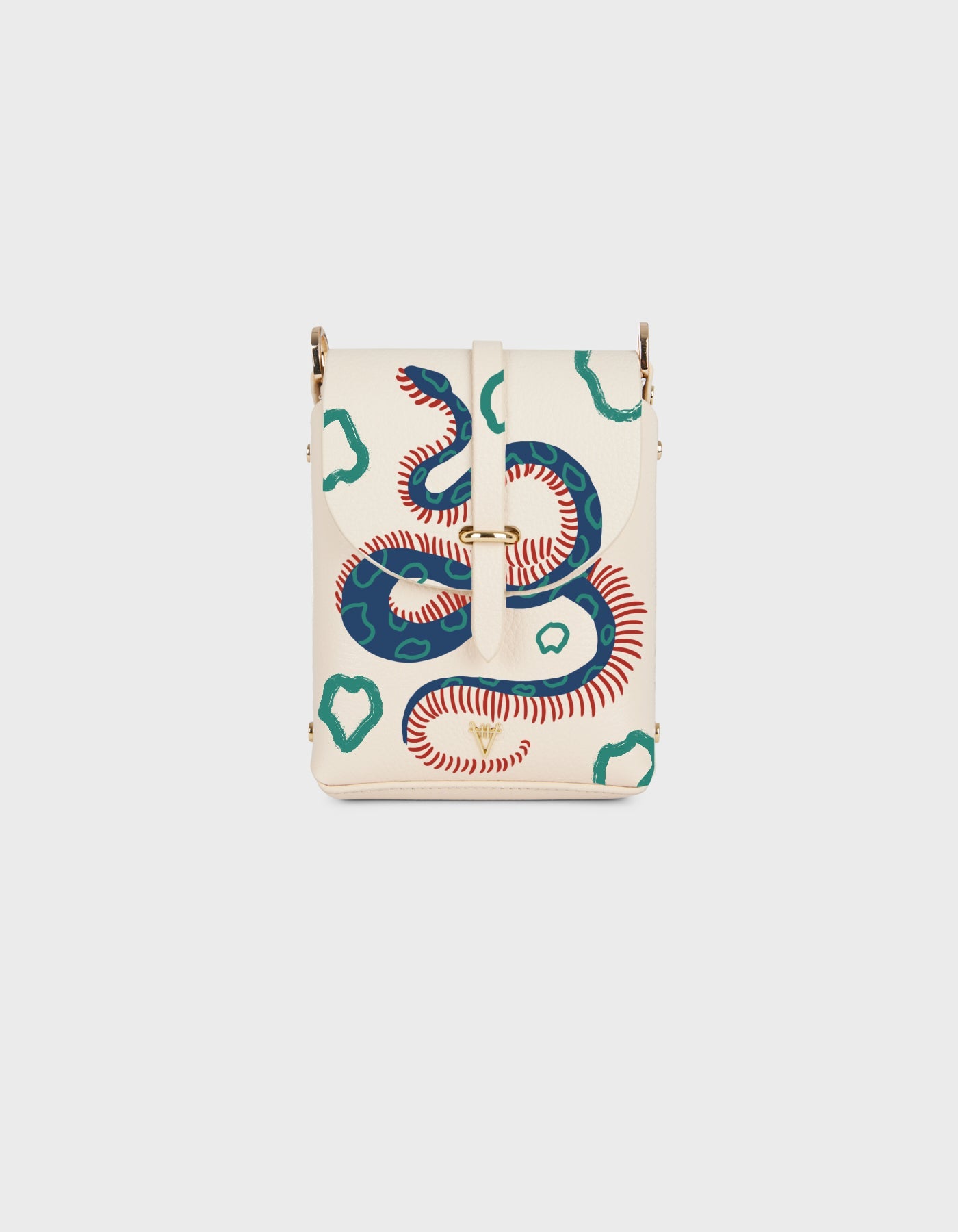 Hiva Atelier | Astrum Shoulder Bag - Hand-Painted Bone Naga Vault | Beautiful and Versatile Leather Accessories
