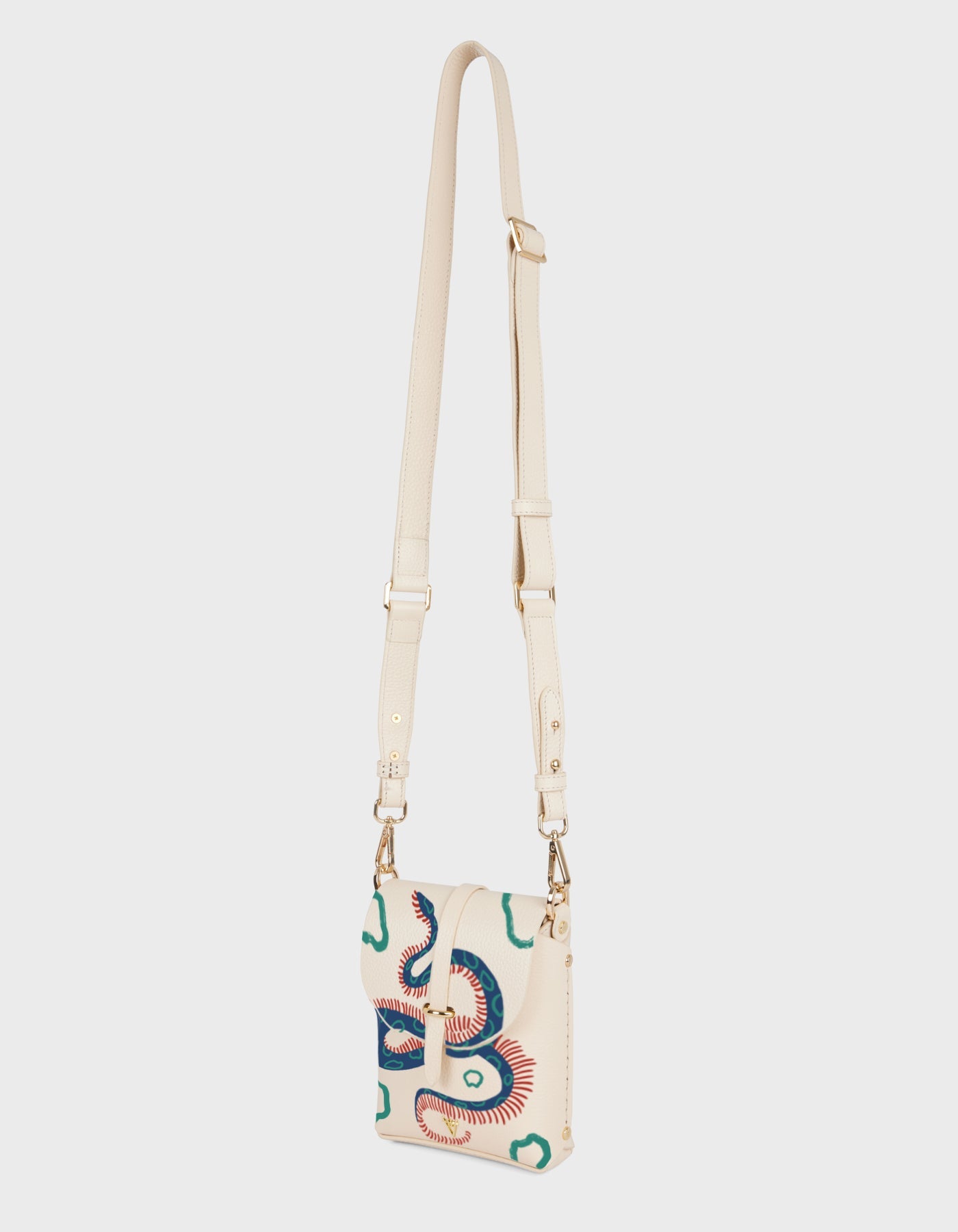 Hiva Atelier | Mini Astrum Shoulder Bag - Hand-Painted Bone Naga Vault | Her Tarza Uygun Deri Aksesuarlar