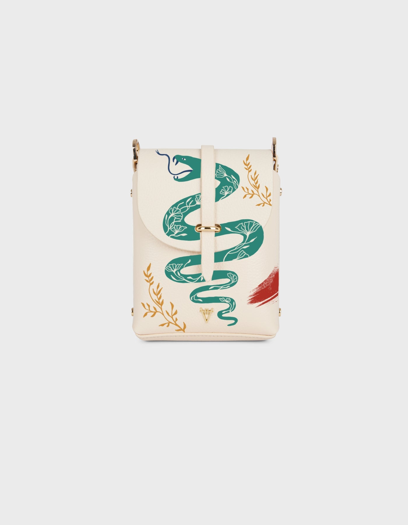 Hiva Atelier | Astrum Shoulder Bag - Hand-Painted Bone Naga Vault 2 | Beautiful and Versatile Leather Accessories