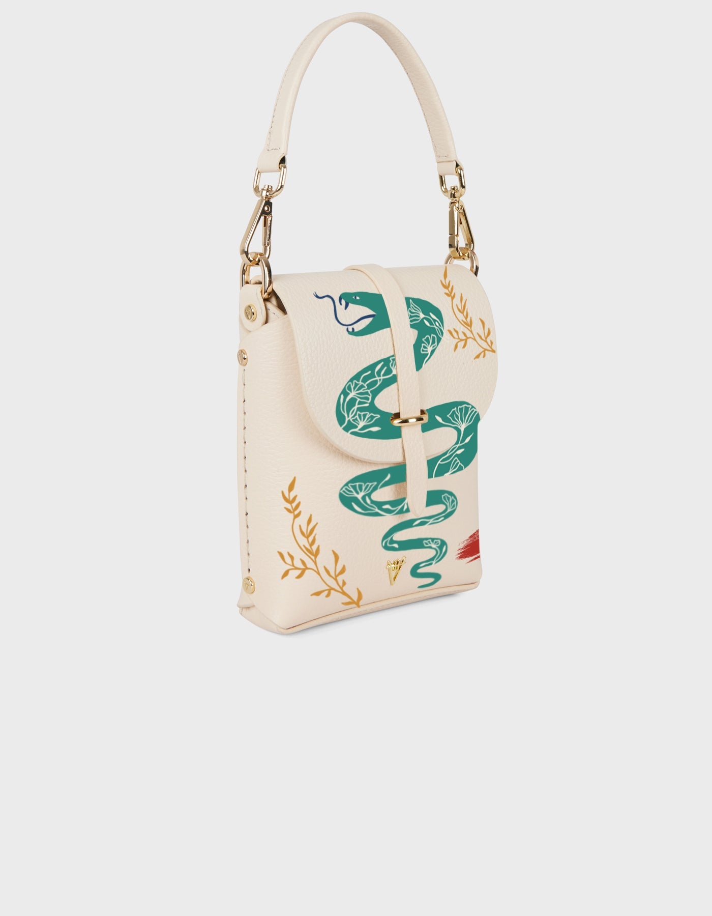 Hiva Atelier | Astrum Shoulder Bag - Hand-Painted Bone Naga Vault 2 | Beautiful and Versatile Leather Accessories