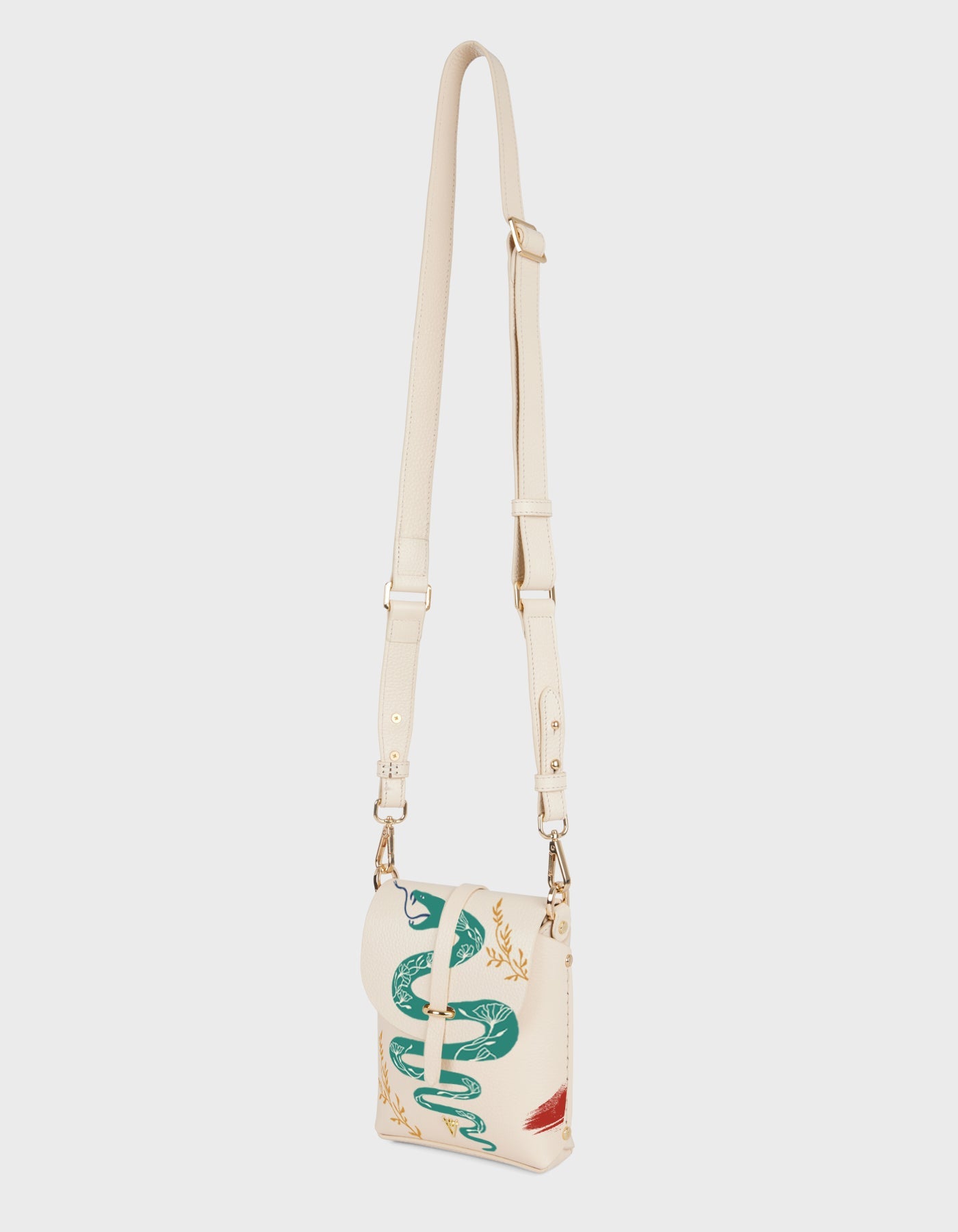 Hiva Atelier | Astrum Shoulder Bag - Hand-Painted Bone Naga Vault 2 | Beautiful and Versatile Leather Accessories