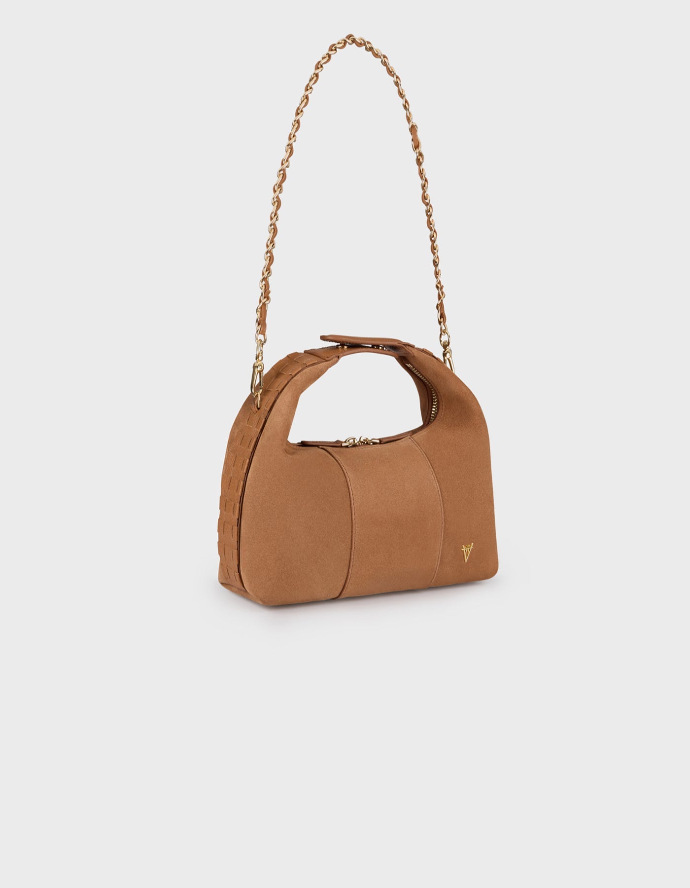 Hiva Atelier | Mini Croissant WOOD SUEDE | Beautiful and Versatile Leather Accessories