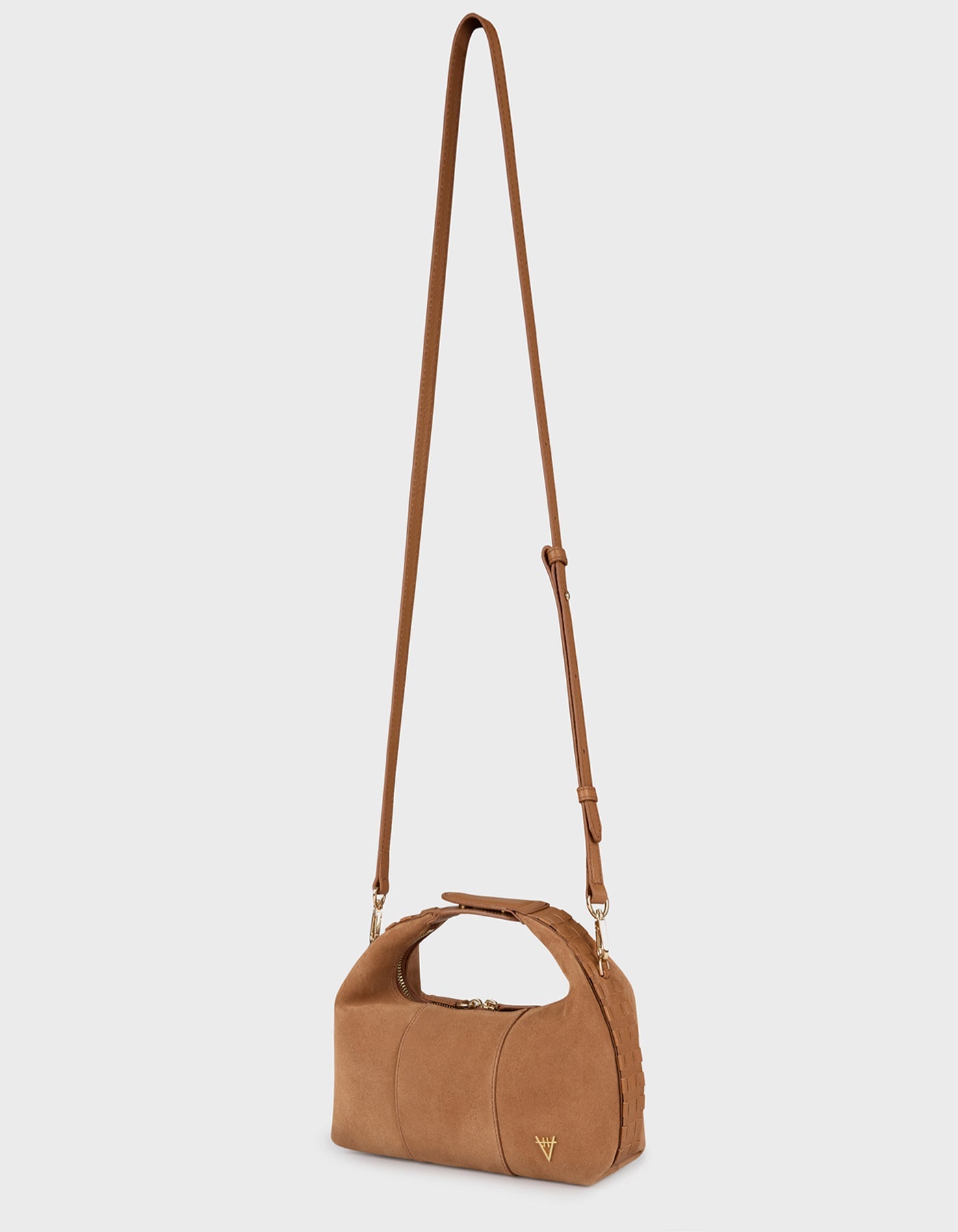Hiva Atelier | Mini Croissant WOOD SUEDE | Beautiful and Versatile Leather Accessories