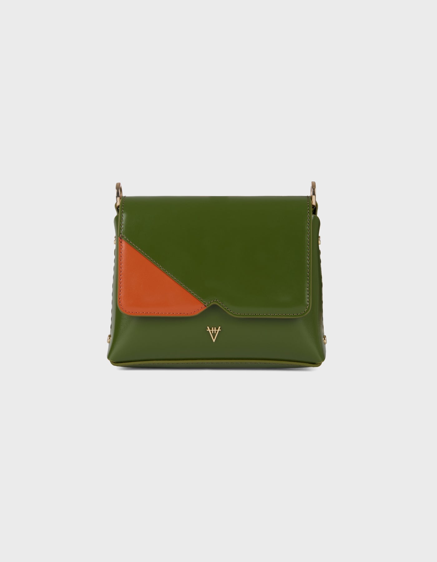 HiVa Atelier | Mini Mare Shoulder Bag Burnt Orange Olive | Her Tarza Uygun Deri Aksesuarlar