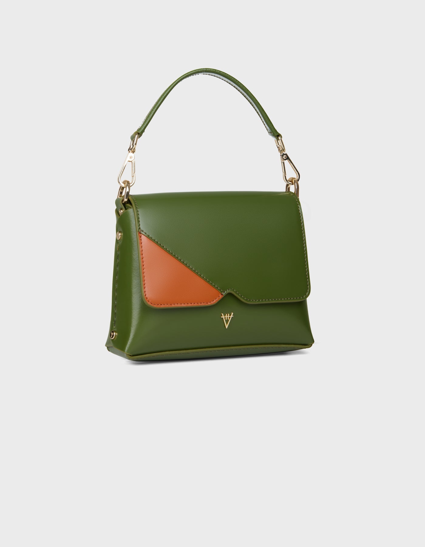 HiVa Atelier | Mini Mare Shoulder Bag Burnt Orange Olive | Her Tarza Uygun Deri Aksesuarlar