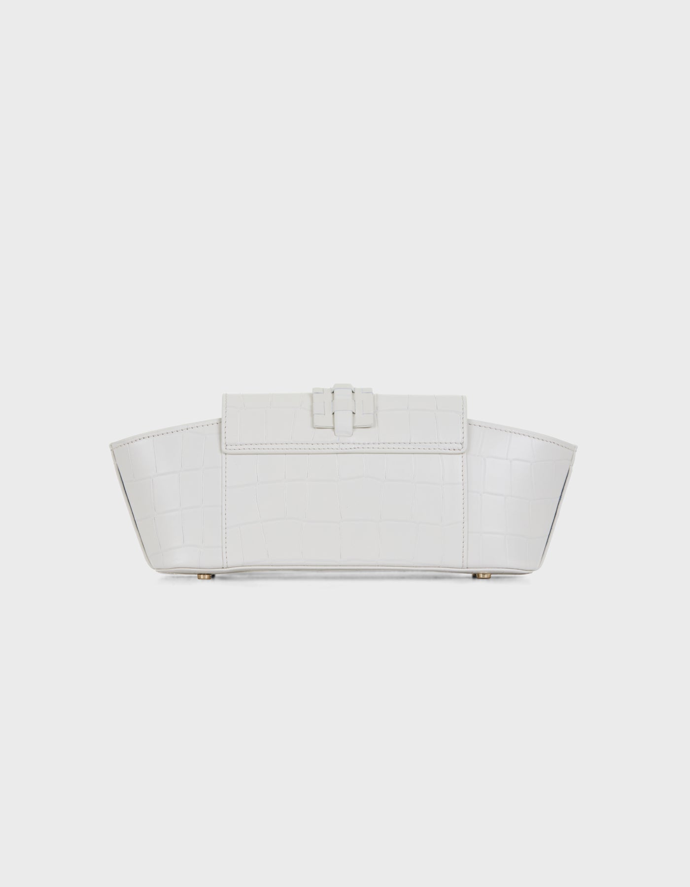 HiVa Atelier | Navis Shoulder Bag Croco Effect Bone | Her Tarza Uygun Deri Aksesuarlar