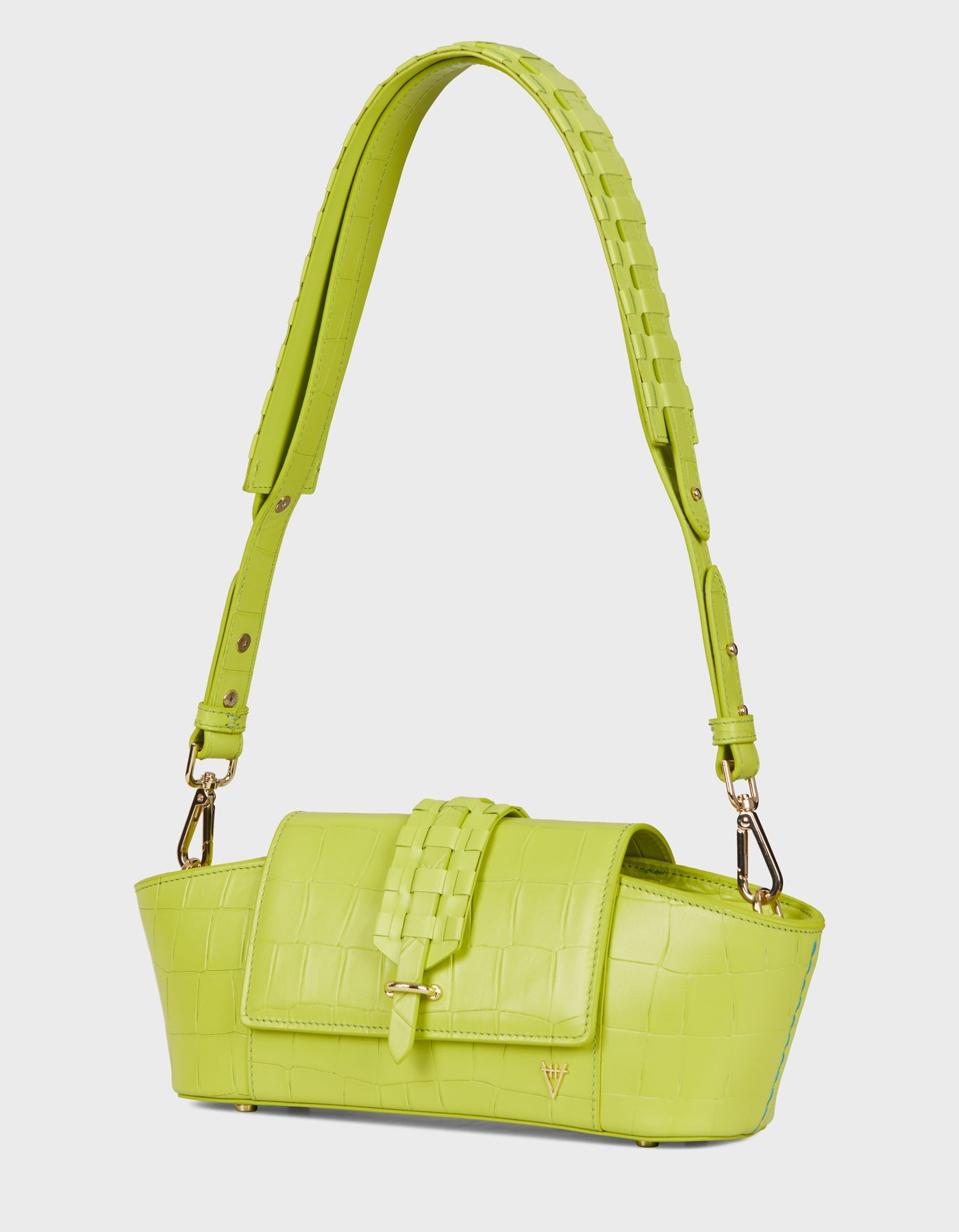 HiVa Atelier | Navis Shoulder Bag Croco Effect Apple | Her Tarza Uygun Deri Aksesuarlar