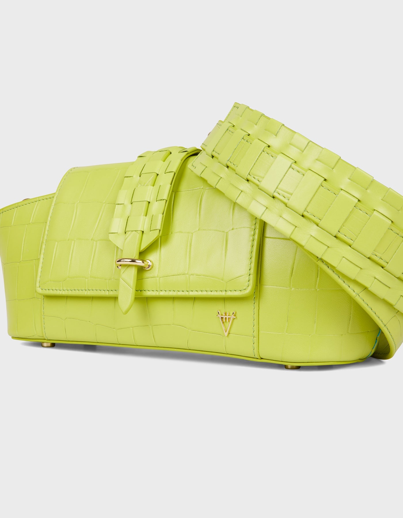 HiVa Atelier | Navis Shoulder Bag Croco Effect Apple | Her Tarza Uygun Deri Aksesuarlar