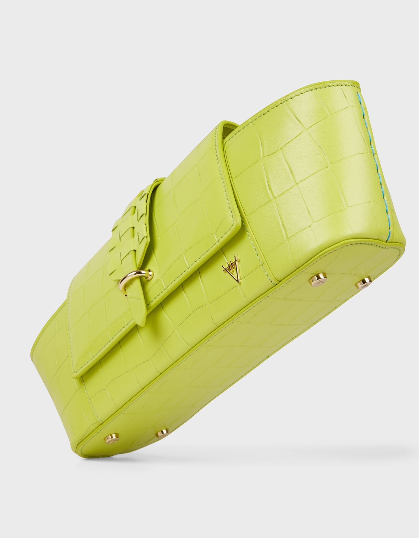 HiVa Atelier | Navis Shoulder Bag Croco Effect Apple | Her Tarza Uygun Deri Aksesuarlar