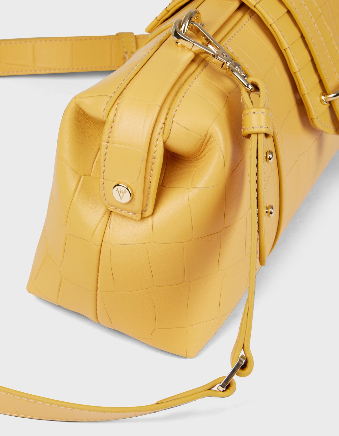 Hiva Atelier | Nubes Doctor Bag Croco Effect Honeycomb | Her Tarza Uygun Deri Aksesuarlar