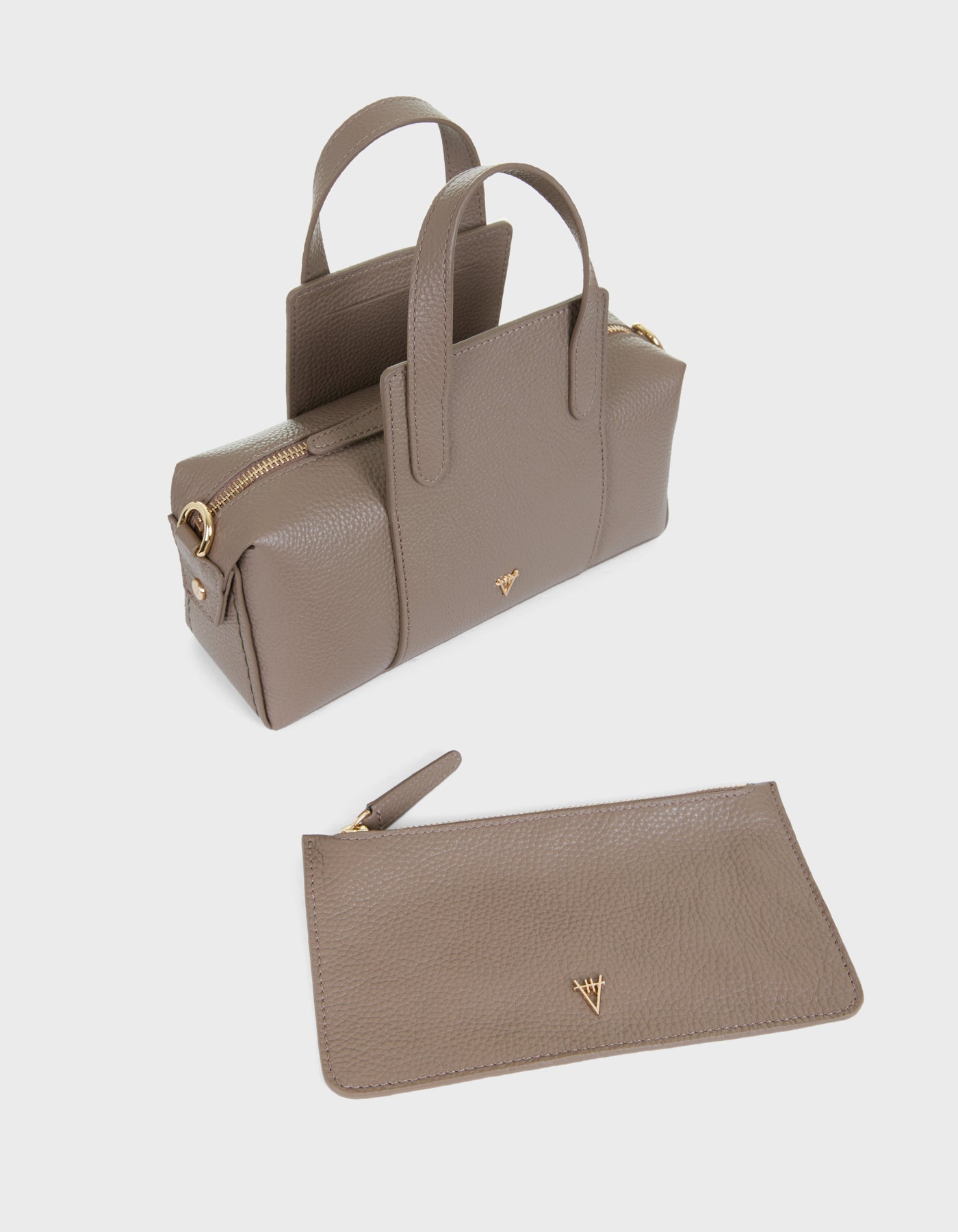Hiva Atelier | Onsra Cylinder Crossbody Bag MINK | Beautiful and Versatile Leather Accessories