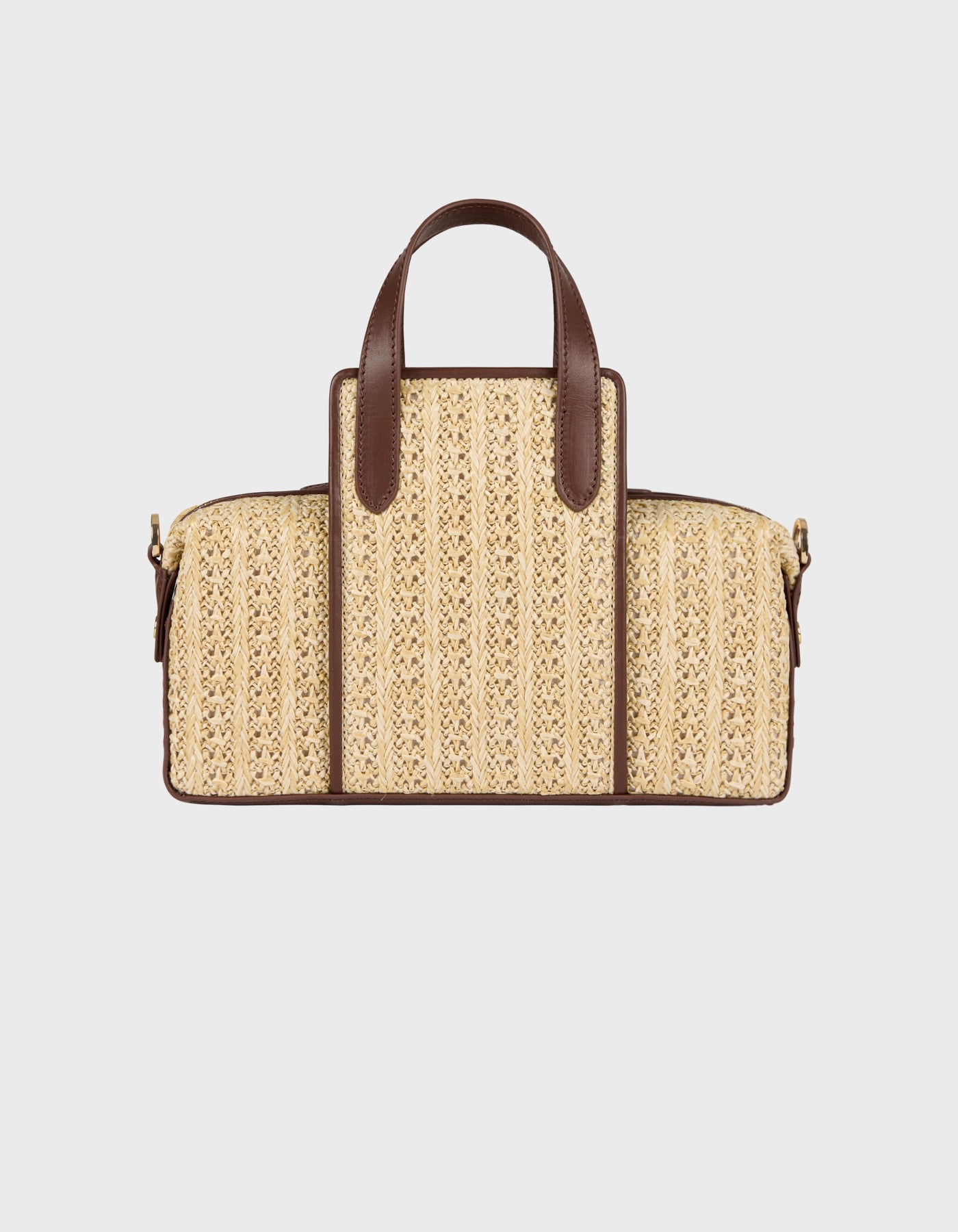 Hiva Atelier | Onsra Cylinder Shoulder Bag Natural Nutshell Raffia | Her Tarza Uygun Deri Aksesuarlar