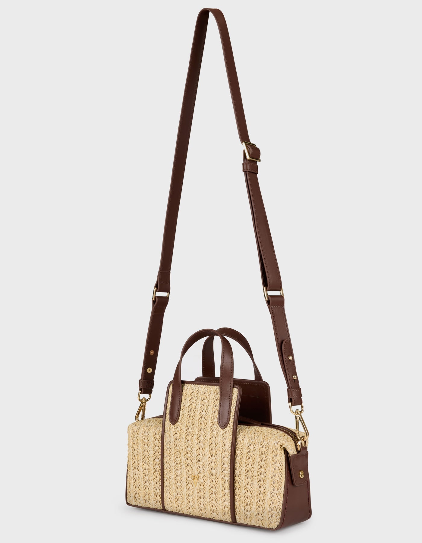 Hiva Atelier | Onsra Cylinder Shoulder Bag Natural Nutshell Raffia | Her Tarza Uygun Deri Aksesuarlar