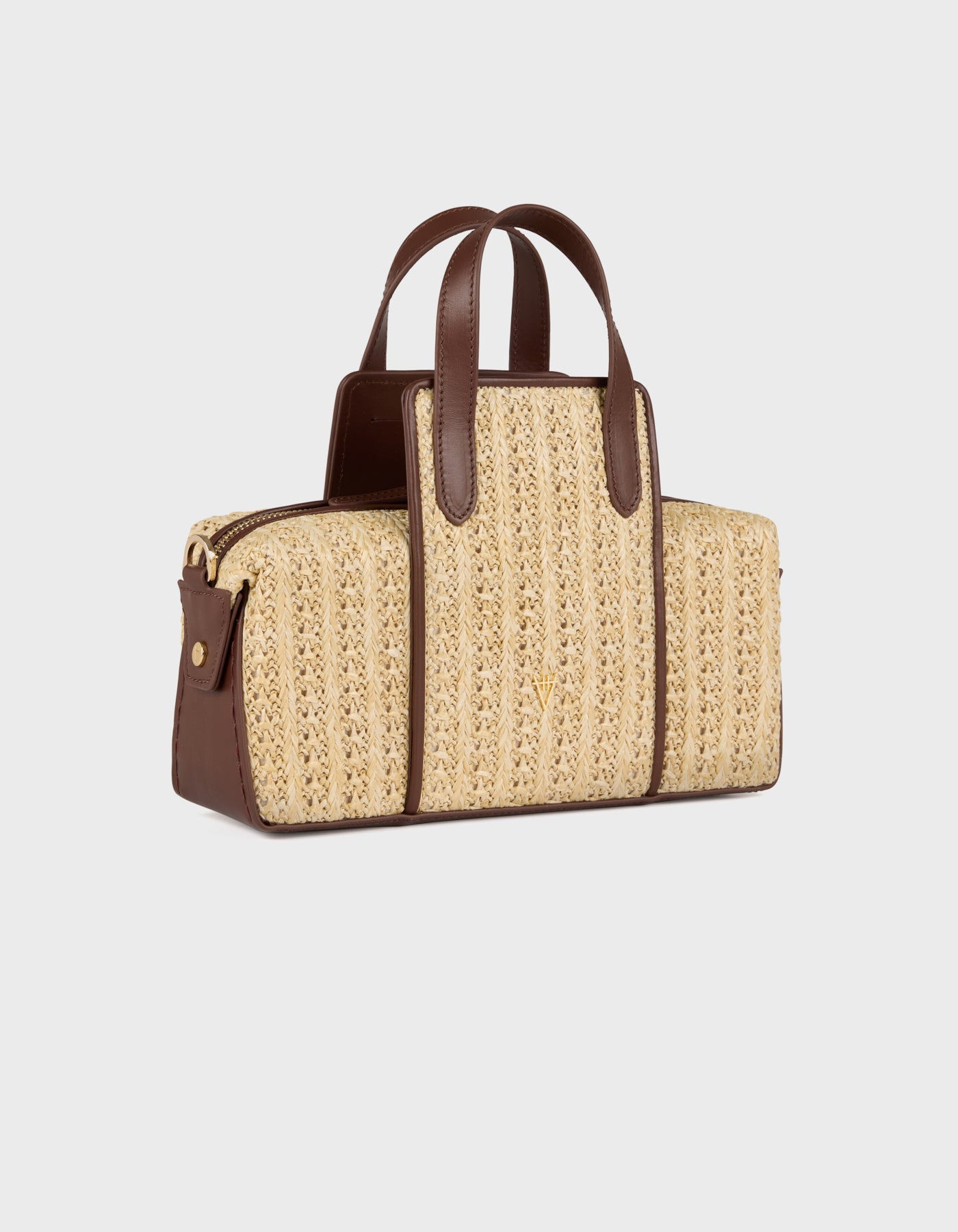 Hiva Atelier | Onsra Cylinder Shoulder Bag Natural Nutshell Raffia | Her Tarza Uygun Deri Aksesuarlar