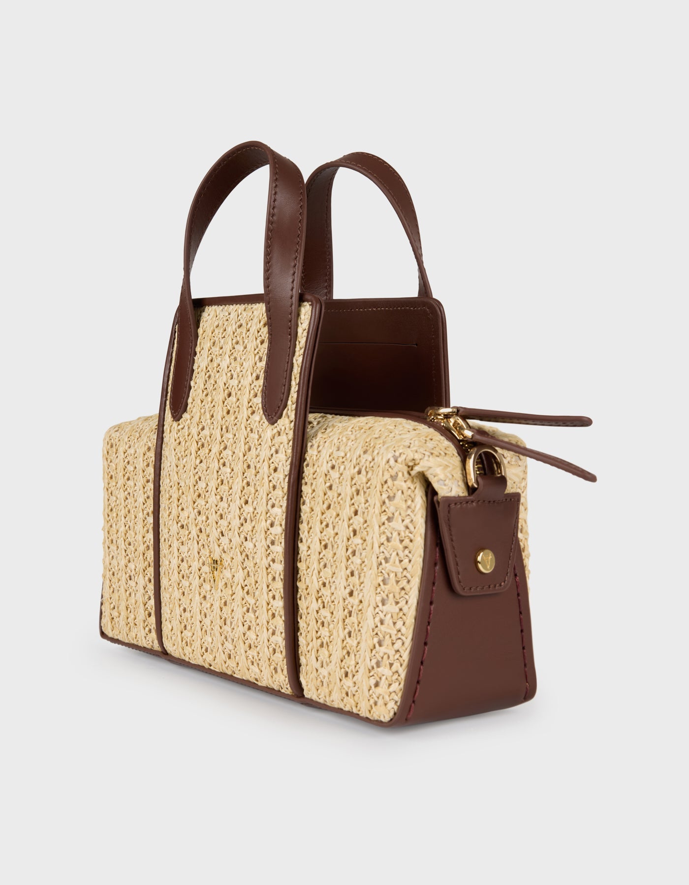 Hiva Atelier | Onsra Cylinder Shoulder Bag Natural Nutshell Raffia | Her Tarza Uygun Deri Aksesuarlar