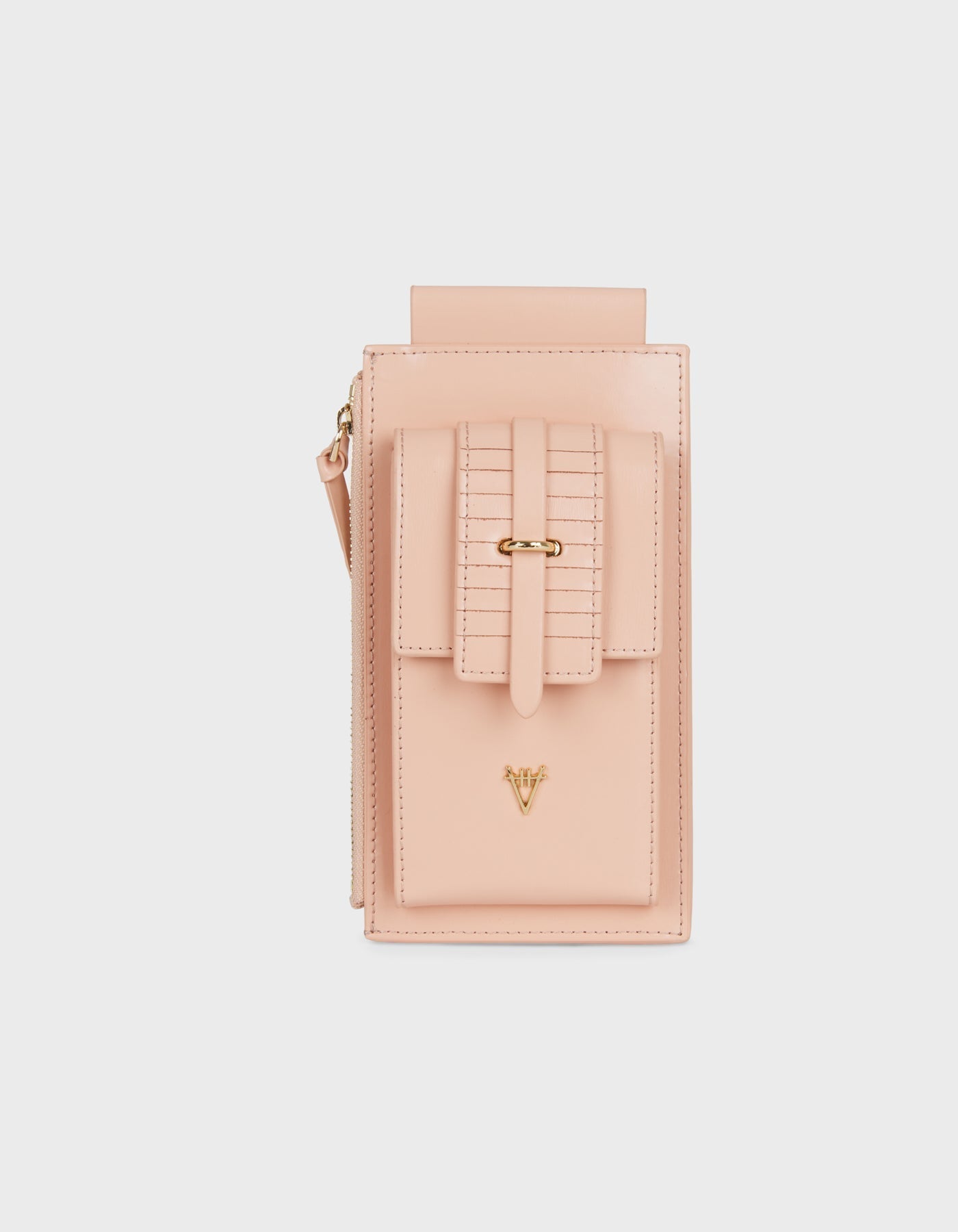 HiVa Atelier | Crossbody Phone Bag Peach Sand | Her Tarza Uygun Deri Aksesuarlar