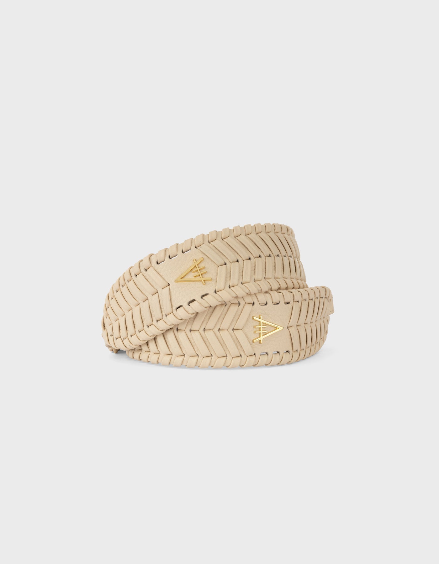HiVa Atelier | Woven Detail Leather Strap BONE | Beautiful and Versatile Leather Accessories
