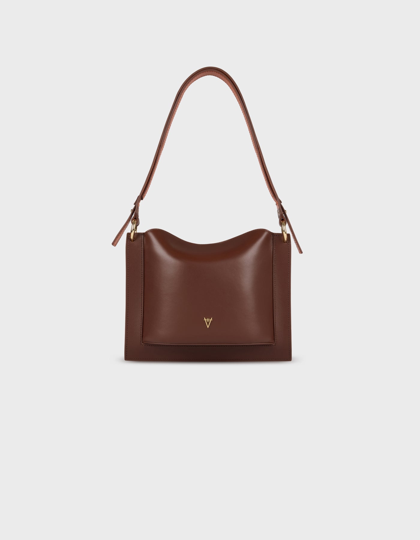 HiVa Atelier | Dalia Sleek & Square Shoulder Bag NUTSHELL | Beautiful and Versatile Leather Accessories